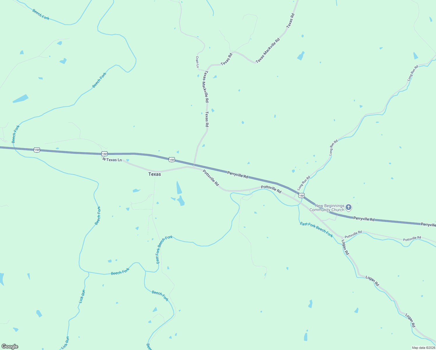 map of restaurants, bars, coffee shops, grocery stores, and more near 7582 Perryville Road in Springfield
