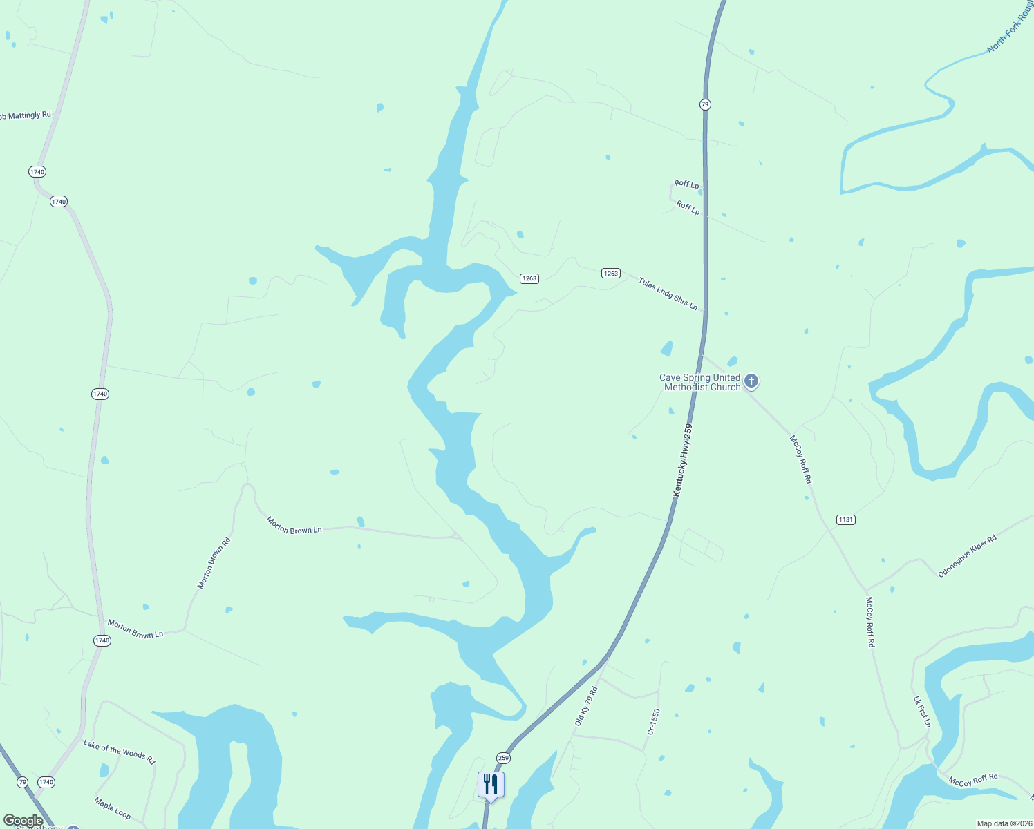 map of restaurants, bars, coffee shops, grocery stores, and more near 953 Timberlake Lane in McDaniels