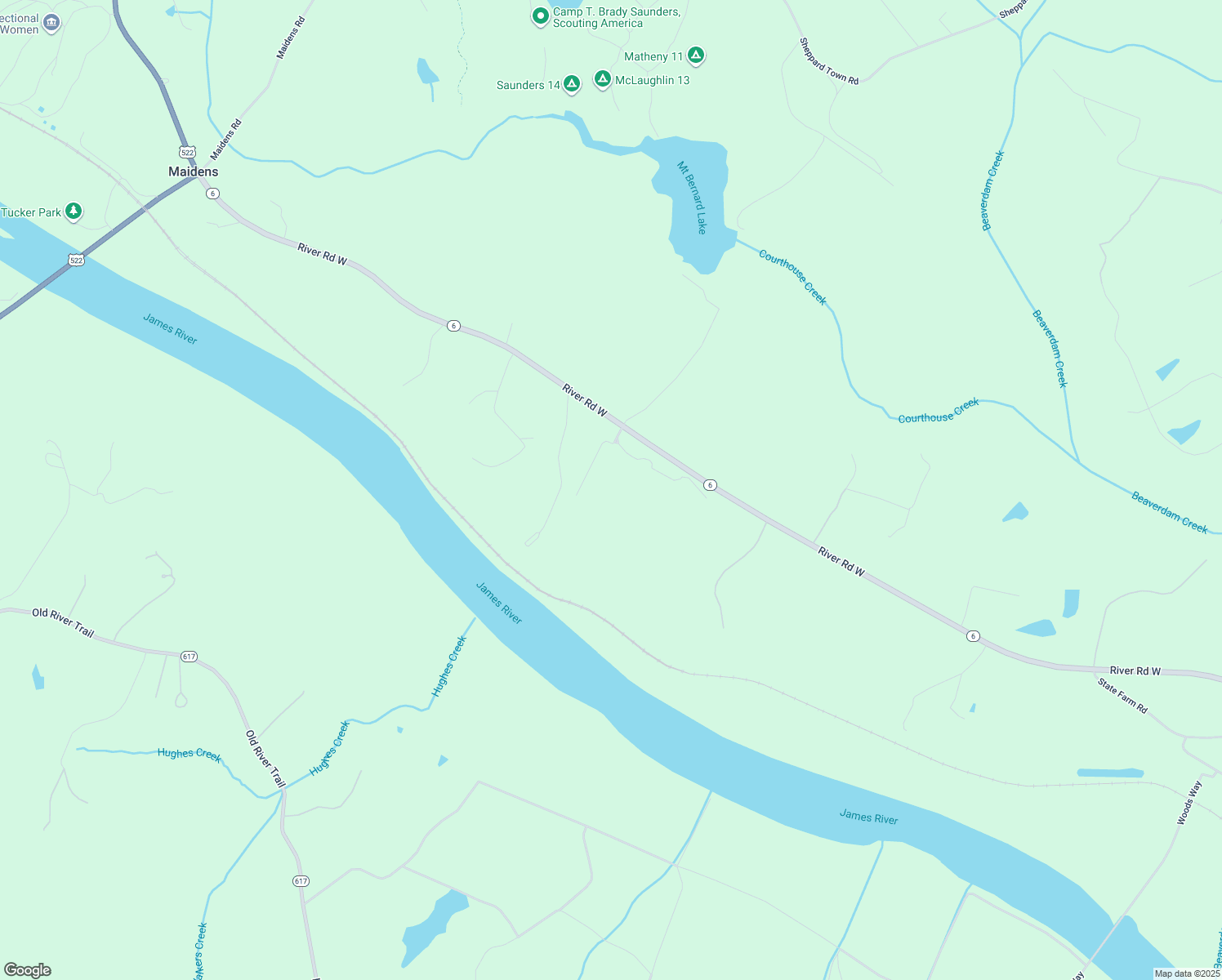 2371 River Road West, Maidens VA Walk Score