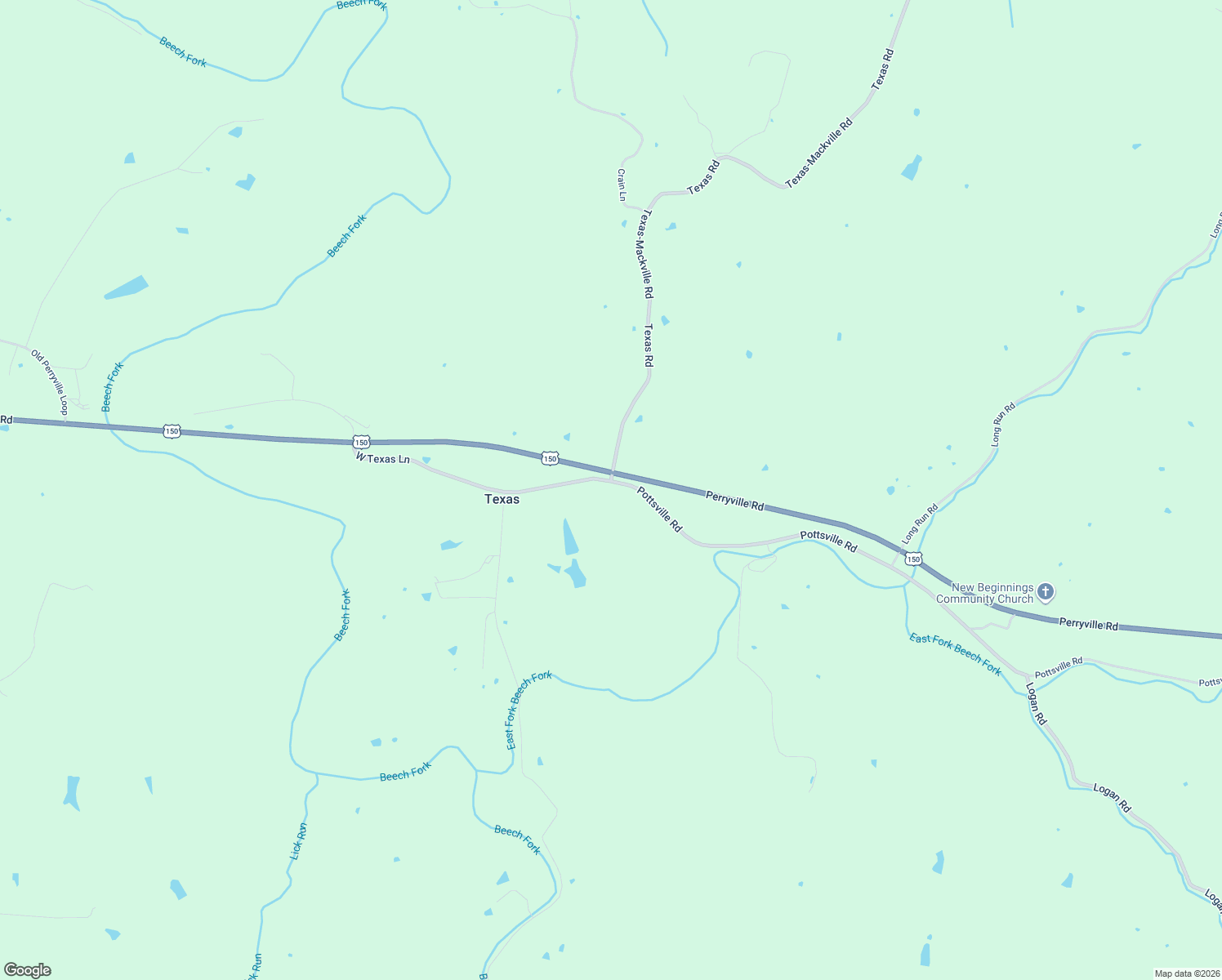 map of restaurants, bars, coffee shops, grocery stores, and more near Pottsville Road in Springfield