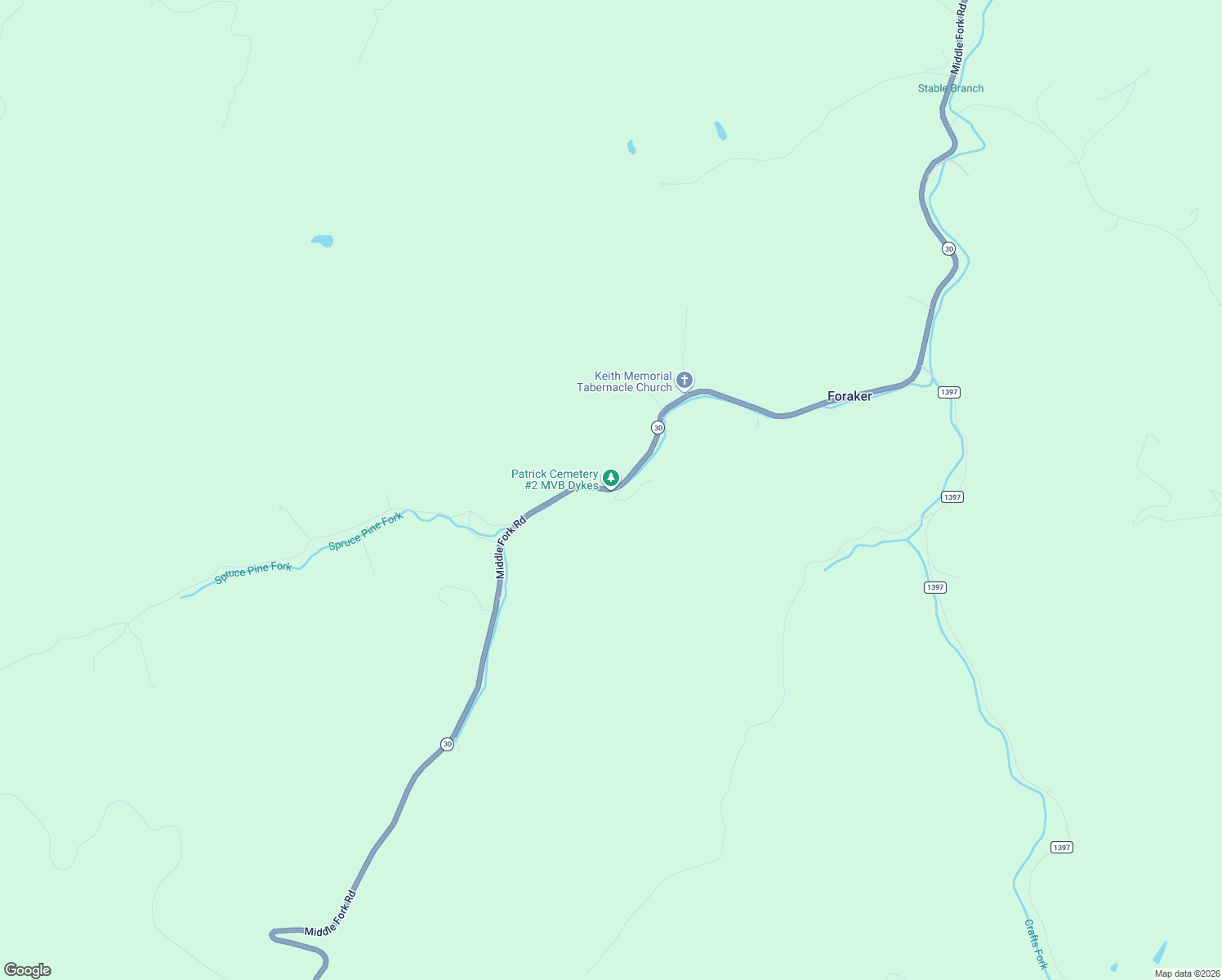 map of restaurants, bars, coffee shops, grocery stores, and more near Middle Fork Road in Jackson