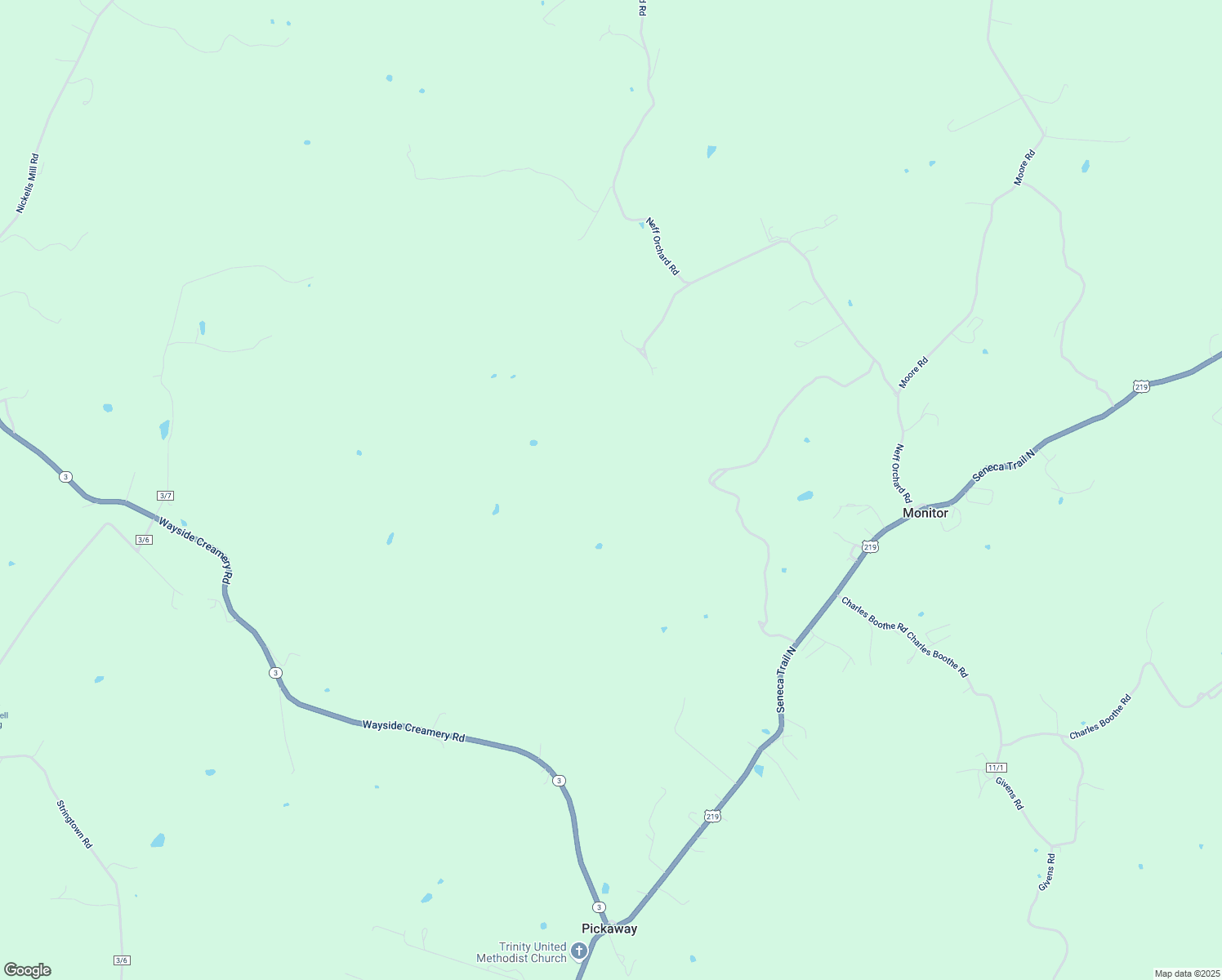 map of restaurants, bars, coffee shops, grocery stores, and more near Unnamed Road in Ronceverte