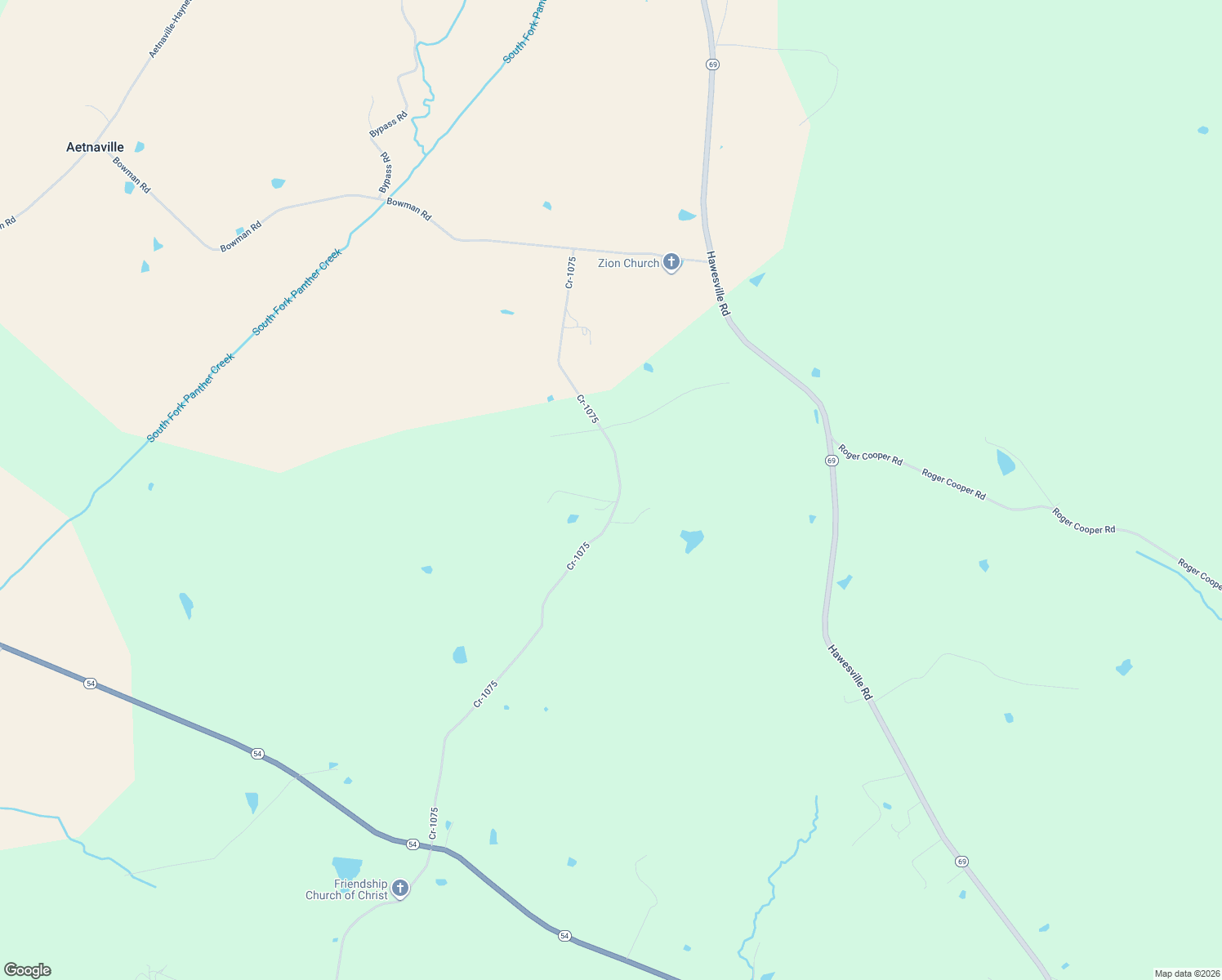 map of restaurants, bars, coffee shops, grocery stores, and more near Cr-1075 in Reynolds Station