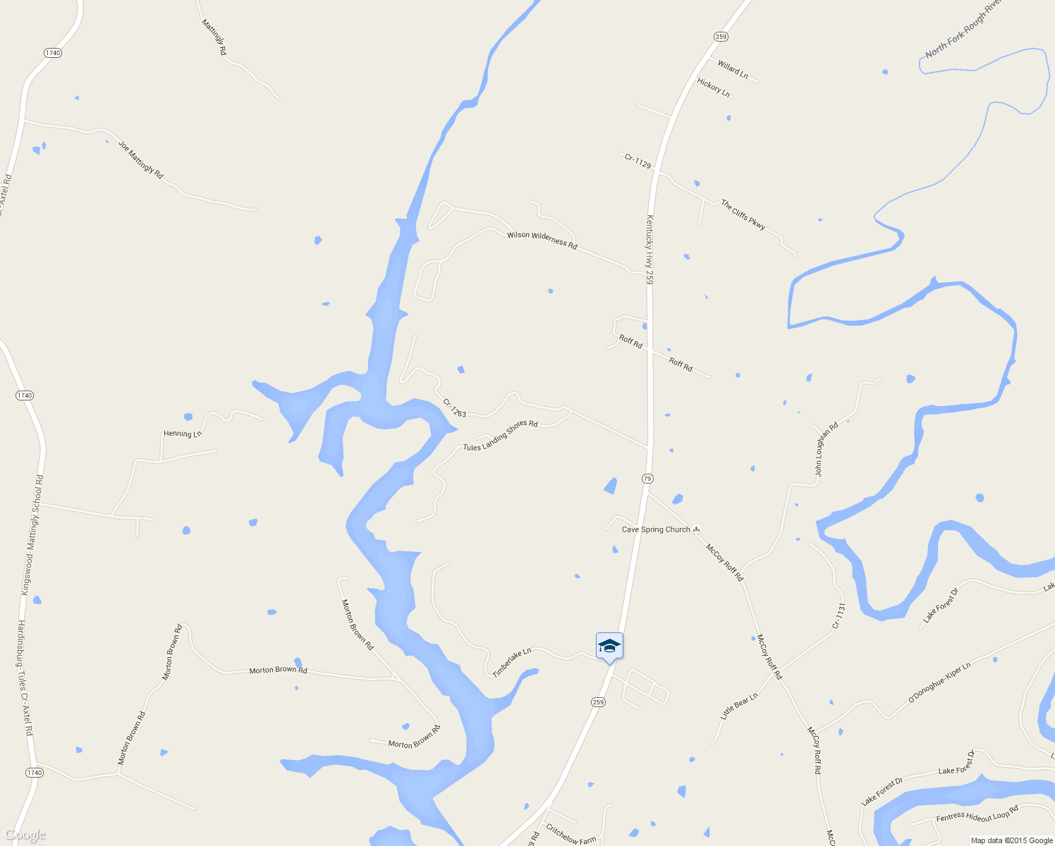 map of restaurants, bars, coffee shops, grocery stores, and more near Tules Landing Shores Road in Westview