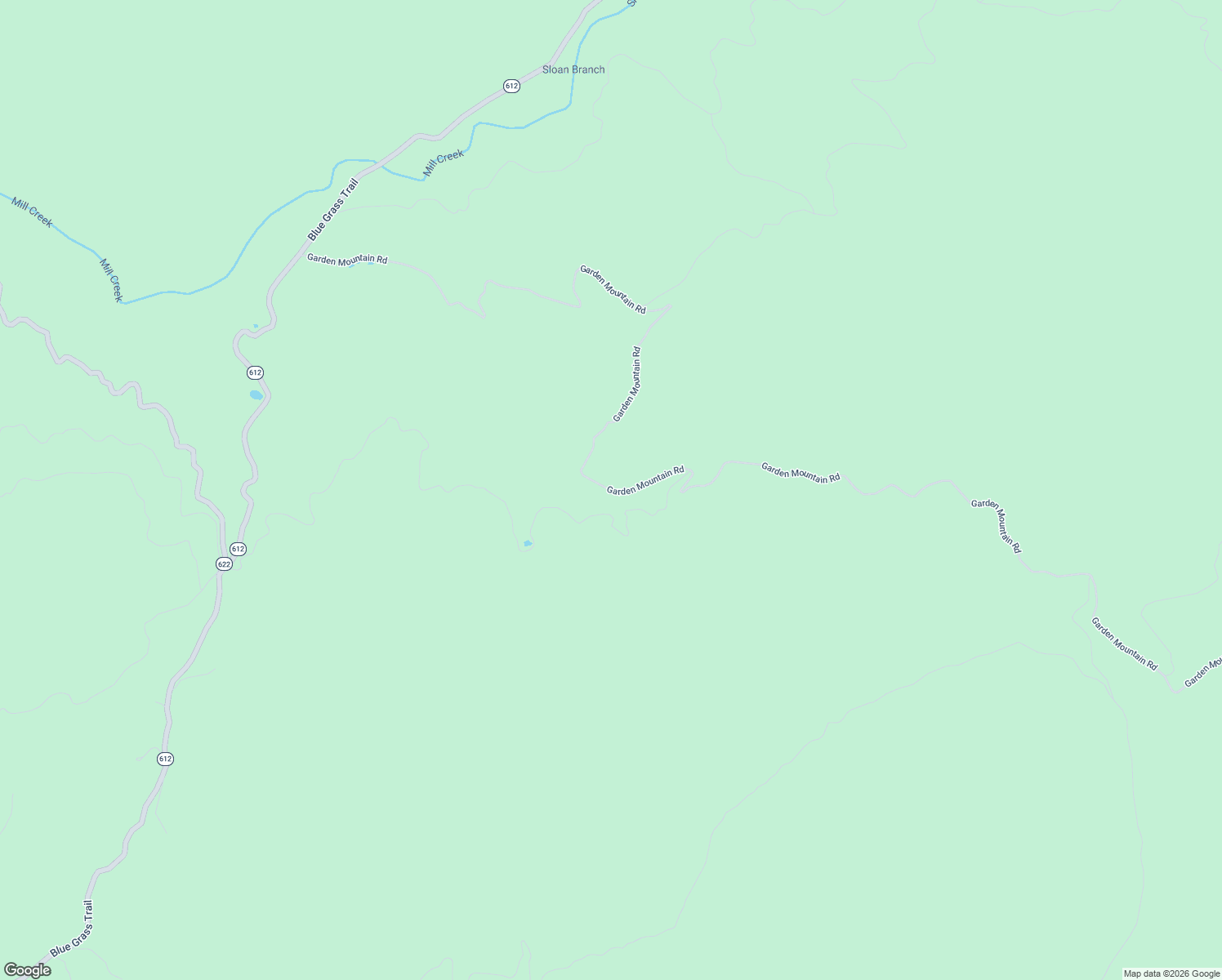 map of restaurants, bars, coffee shops, grocery stores, and more near State Route 622 in Botetourt County