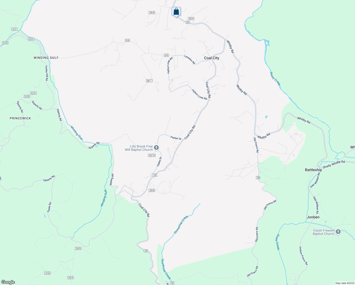 map of restaurants, bars, coffee shops, grocery stores, and more near 2873 Coal City Road in Coal City