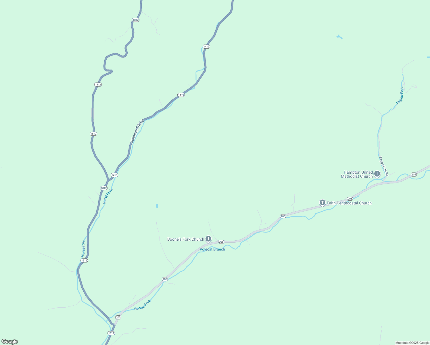 map of restaurants, bars, coffee shops, grocery stores, and more near 2943 Kentucky 205 in Campton