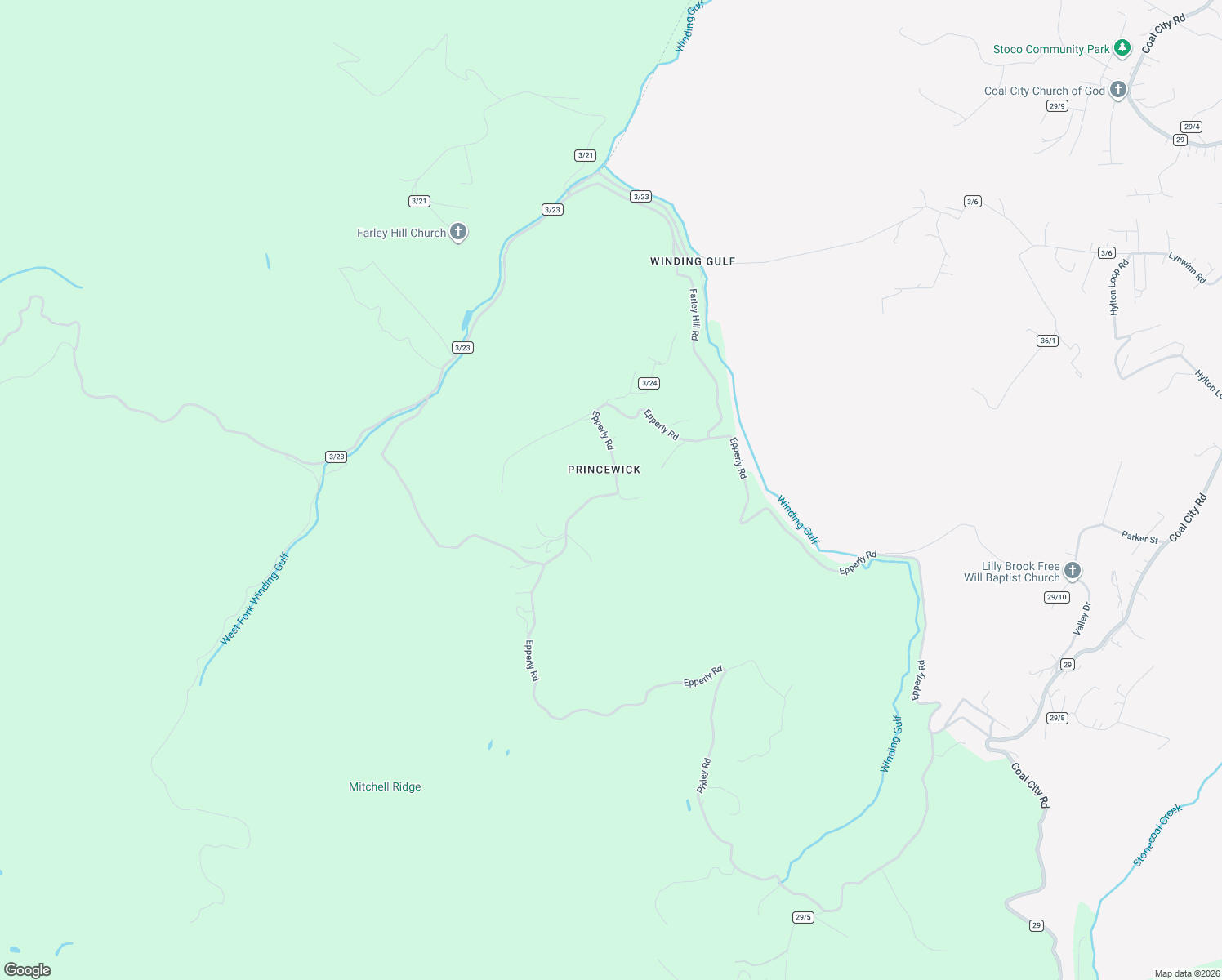 map of restaurants, bars, coffee shops, grocery stores, and more near 1208 Epperly Road in Raleigh County