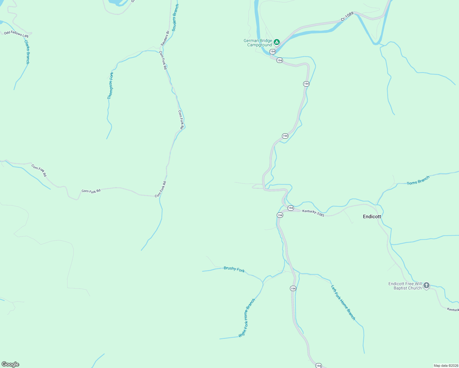 map of restaurants, bars, coffee shops, grocery stores, and more near 151 Sunshine Lane in Prestonsburg
