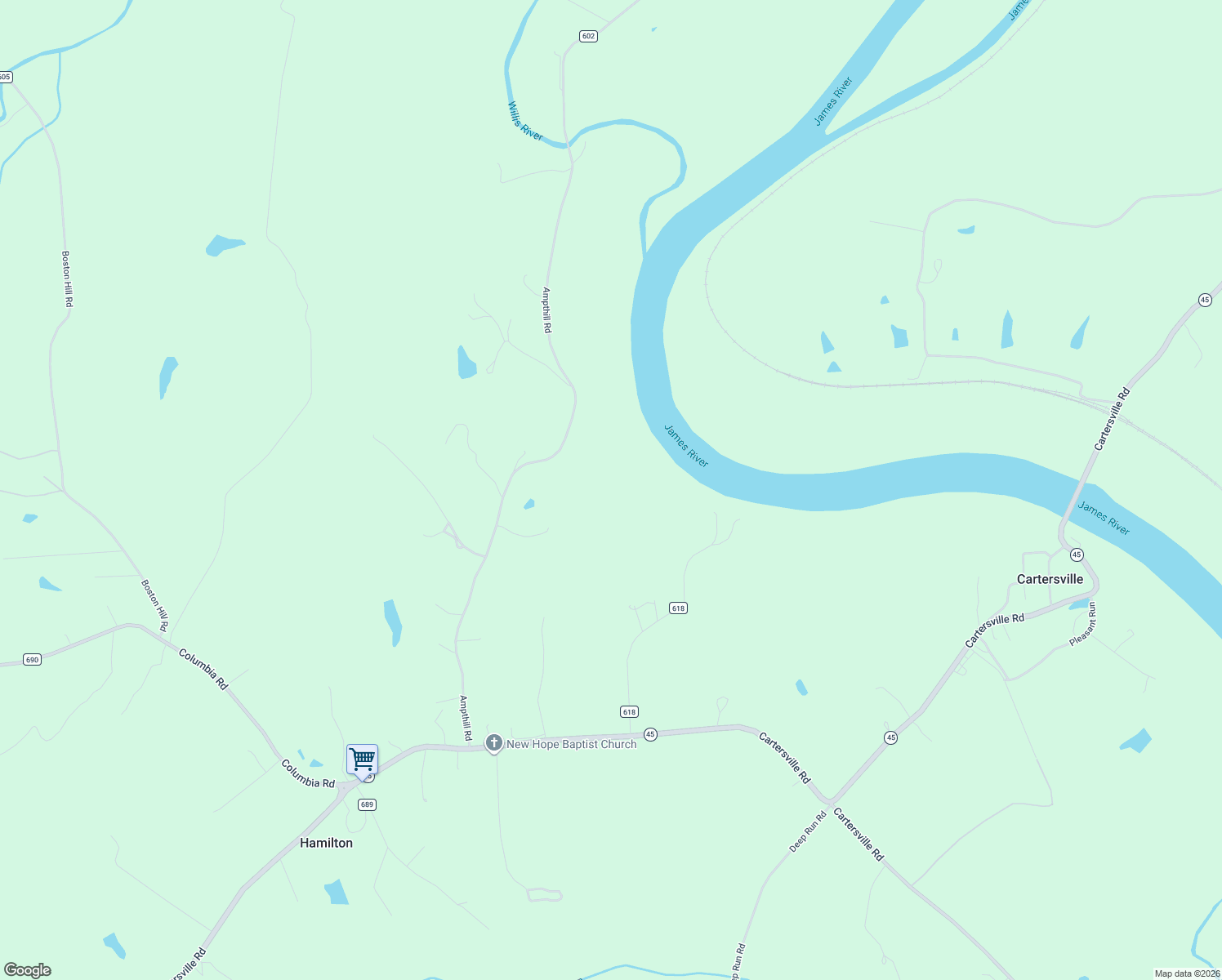 map of restaurants, bars, coffee shops, grocery stores, and more near 176 Ampthill Road in Cartersville