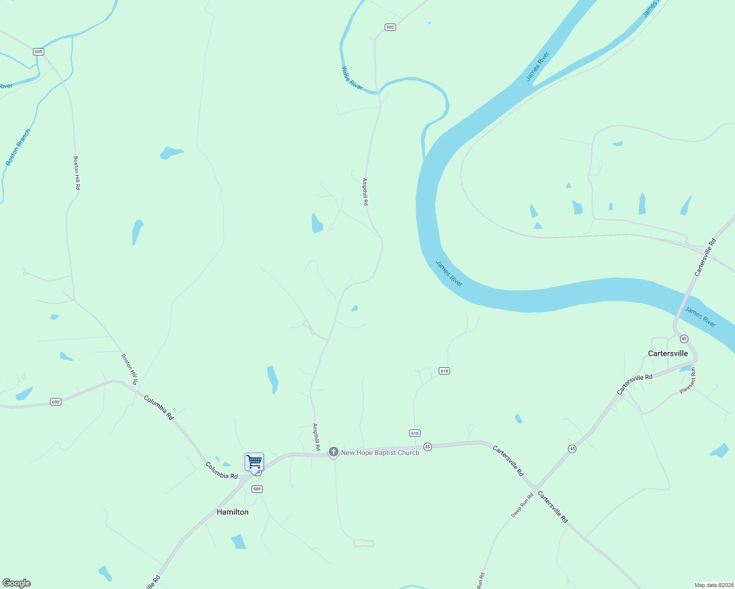 map of restaurants, bars, coffee shops, grocery stores, and more near 166 Ampthill Road in Cartersville