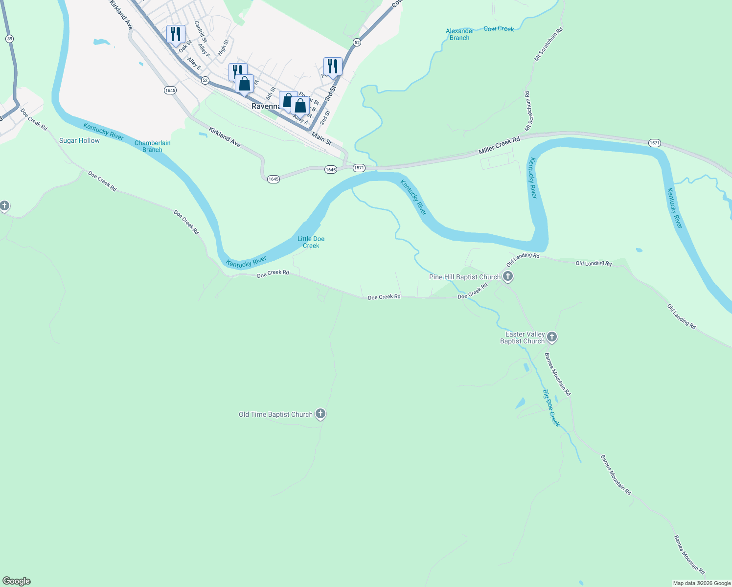 map of restaurants, bars, coffee shops, grocery stores, and more near Doe Creek Road in Irvine