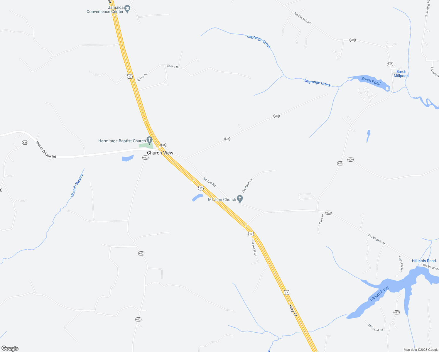 map of restaurants, bars, coffee shops, grocery stores, and more near 483 Mount Zion Road in Church View