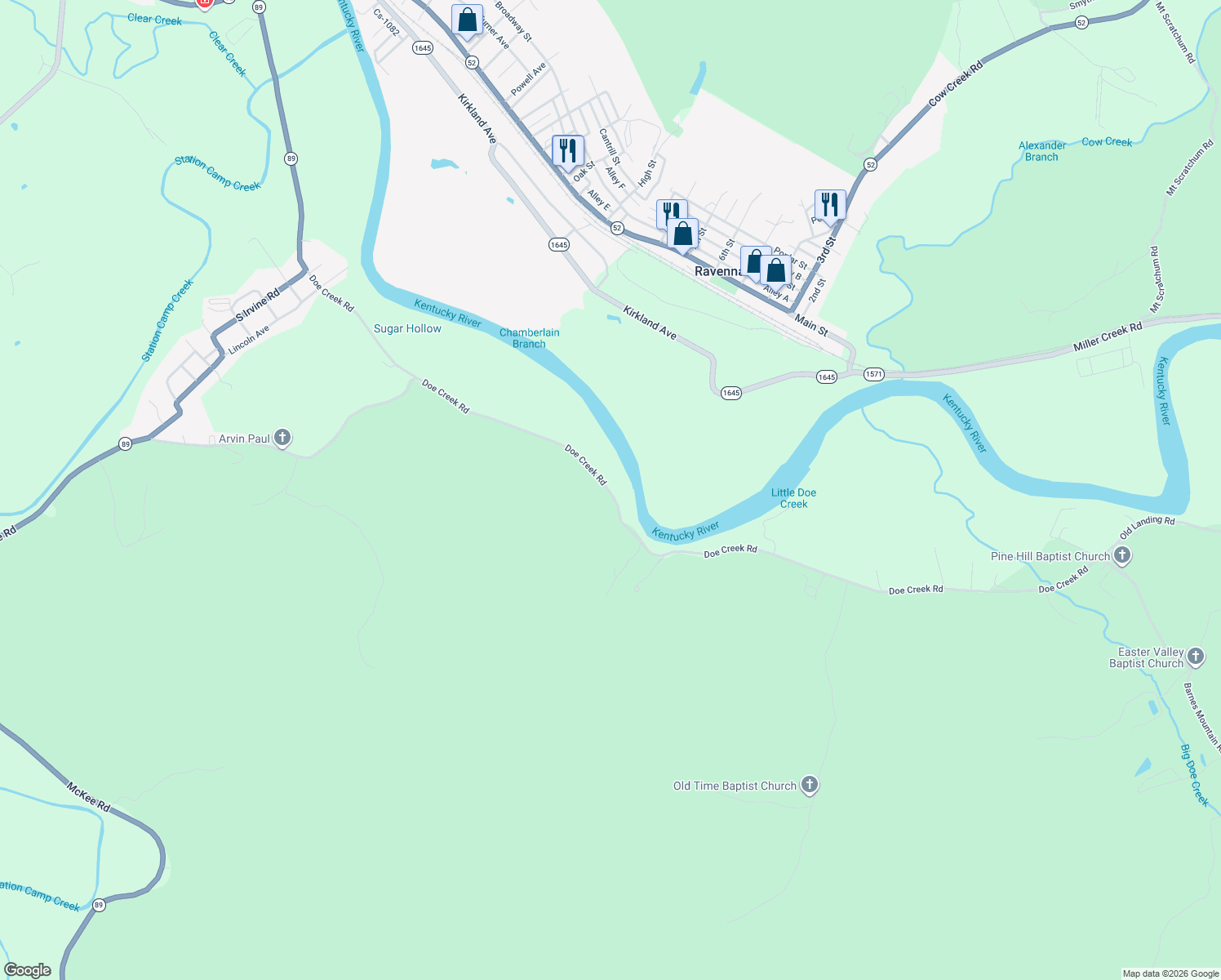 map of restaurants, bars, coffee shops, grocery stores, and more near Doe Creek Road in Irvine
