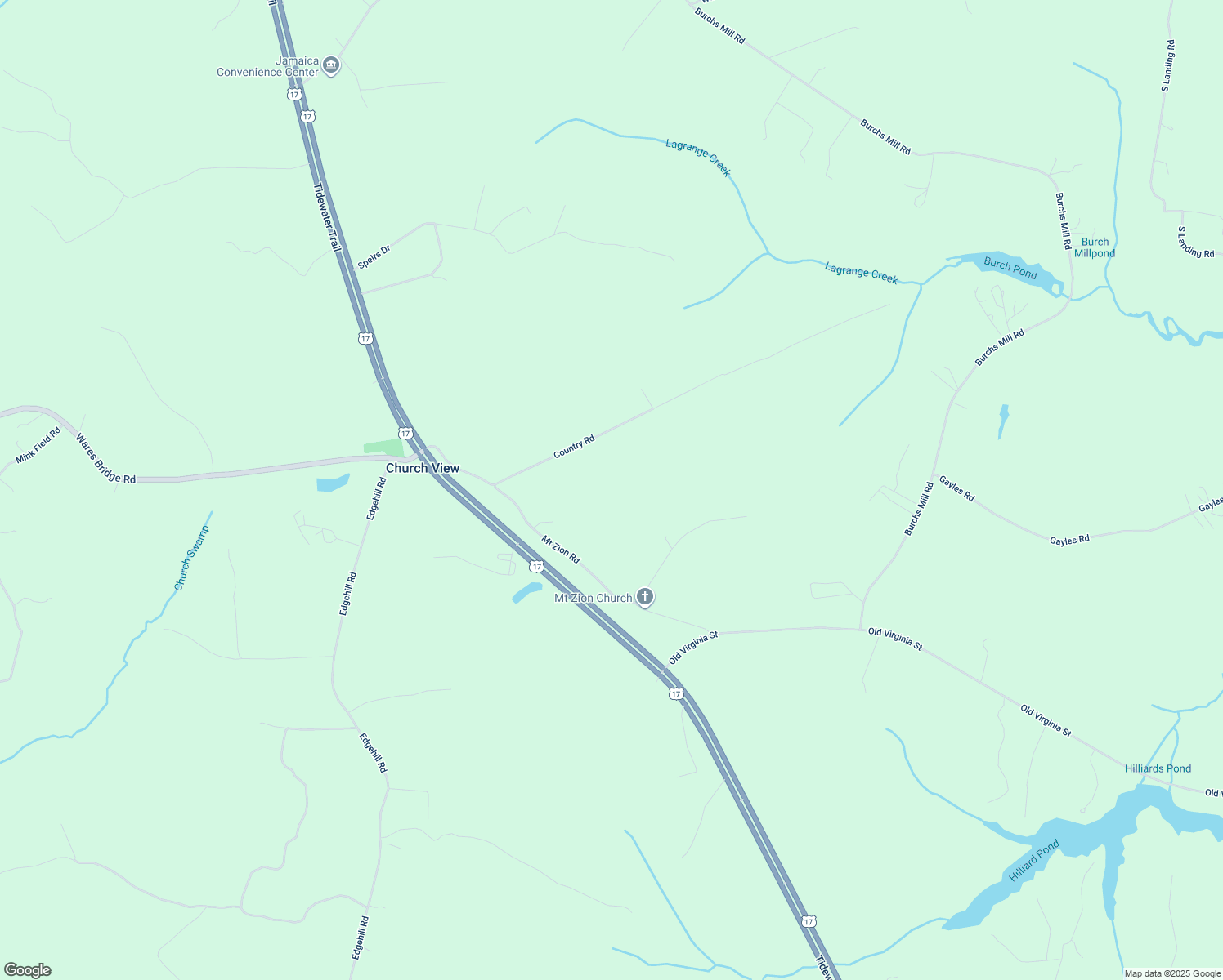map of restaurants, bars, coffee shops, grocery stores, and more near 316 Country Road in Church View