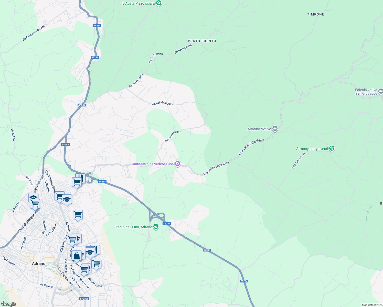 map of restaurants, bars, coffee shops, grocery stores, and more near in Metropolitan city of Catania