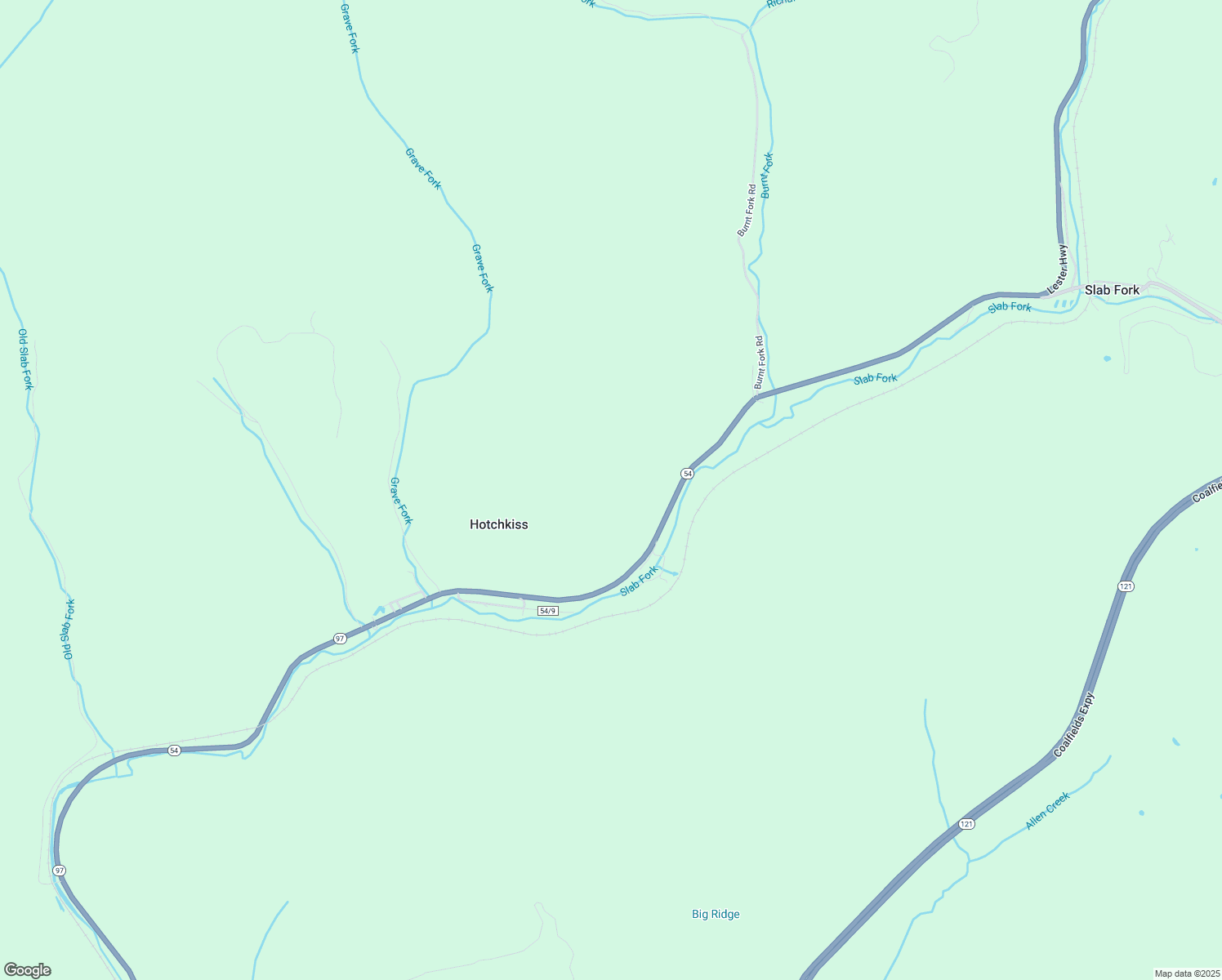 map of restaurants, bars, coffee shops, grocery stores, and more near in Slab Fork