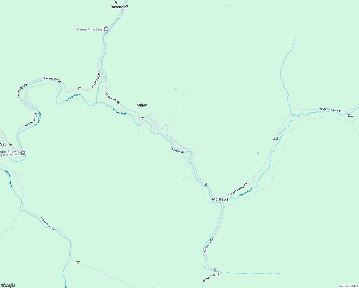 map of restaurants, bars, coffee shops, grocery stores, and more near Saulsville-Ravencliffe Road in Ravencliff