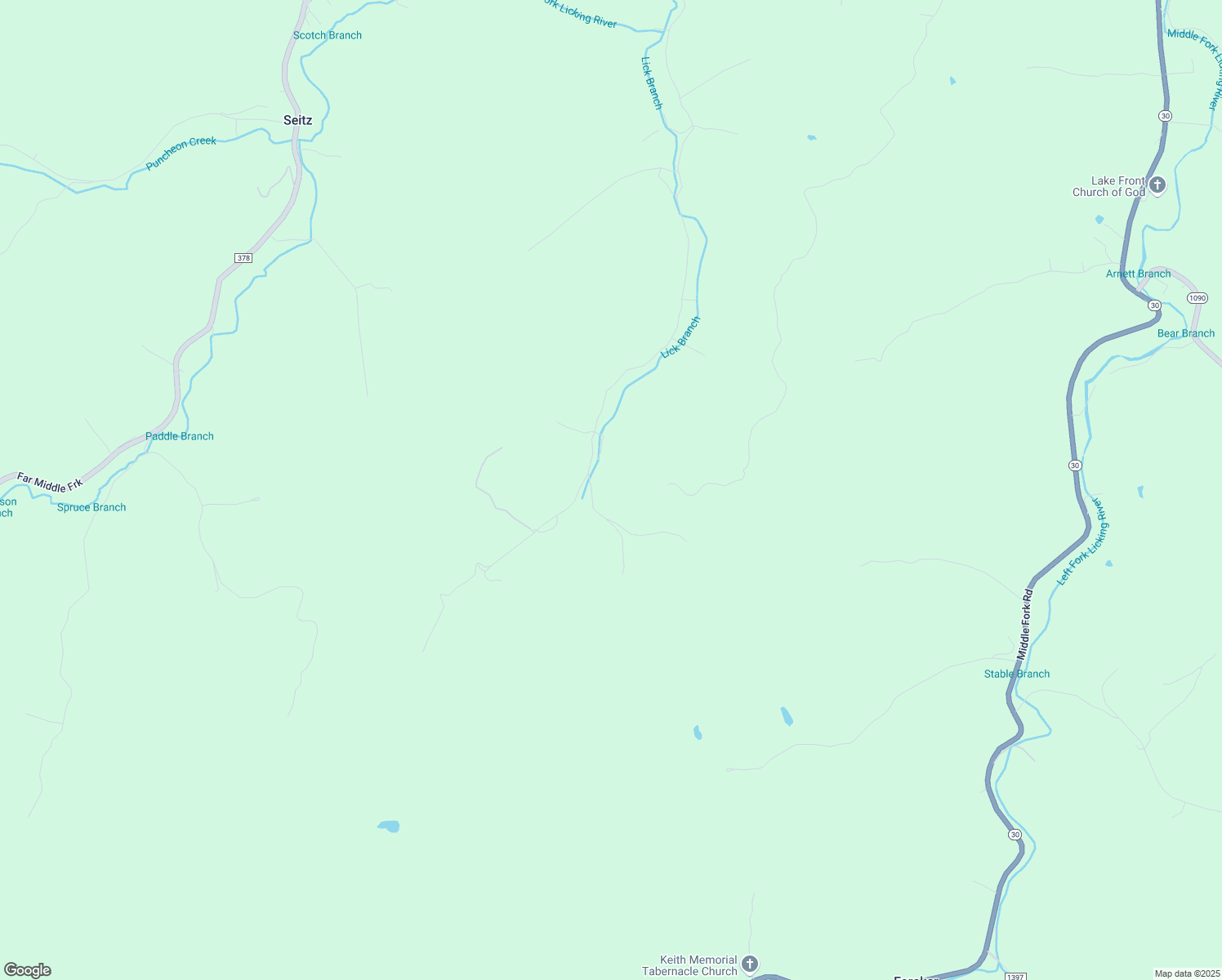 map of restaurants, bars, coffee shops, grocery stores, and more near 31 West Lick Branch in Salyersville