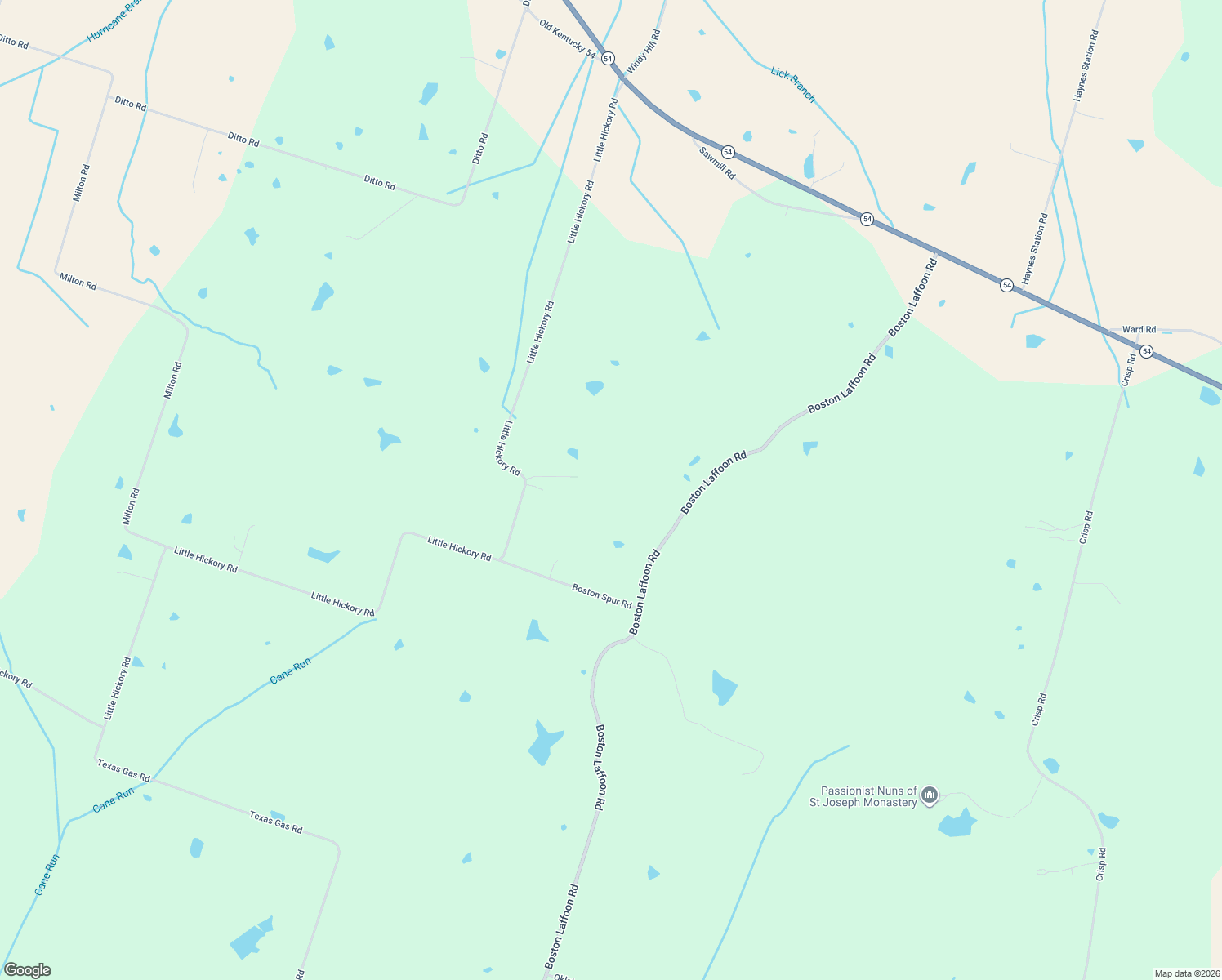 map of restaurants, bars, coffee shops, grocery stores, and more near 6346 Little Hickory Rd in Daviess