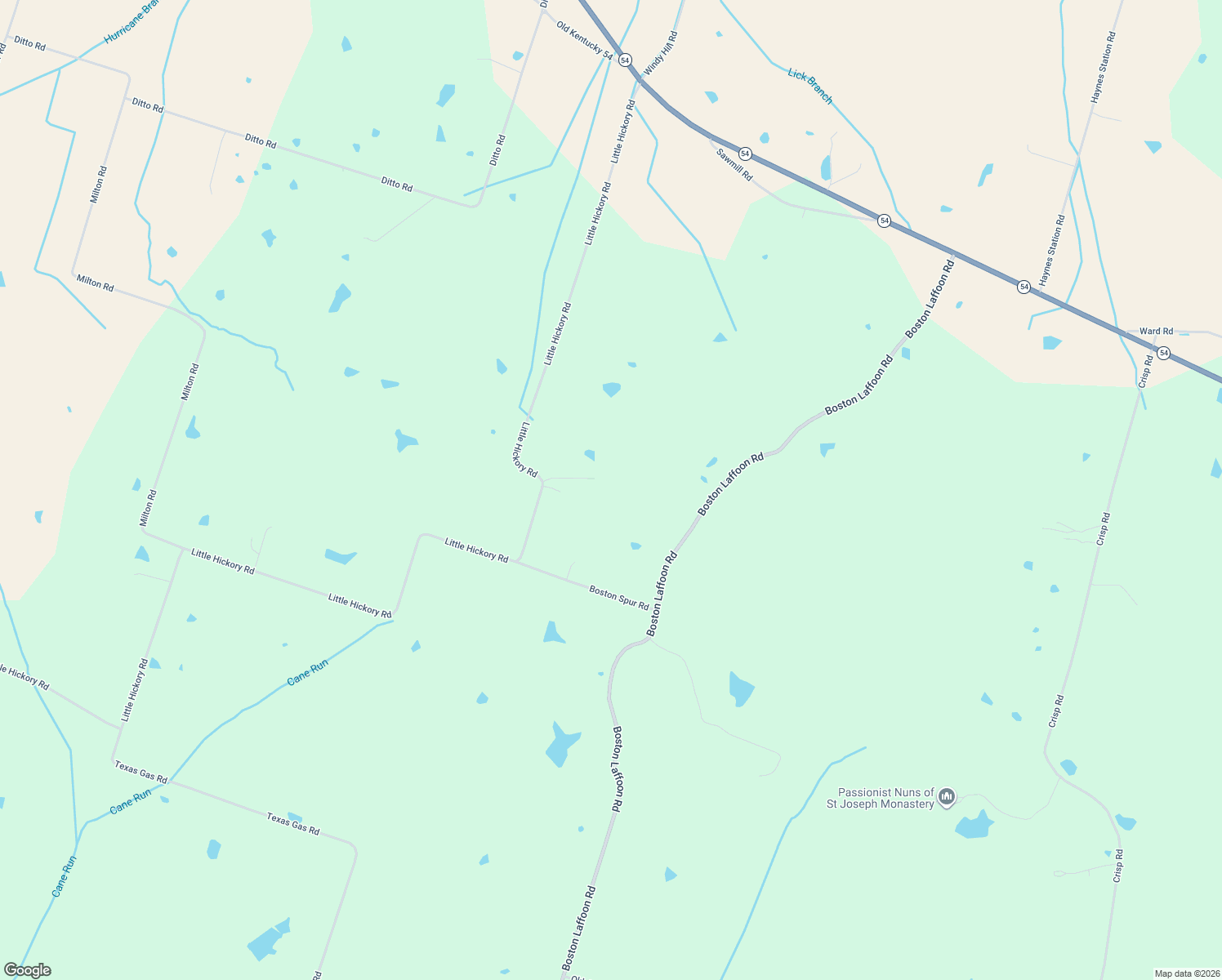map of restaurants, bars, coffee shops, grocery stores, and more near 6346 Little Hickory Rd in Daviess