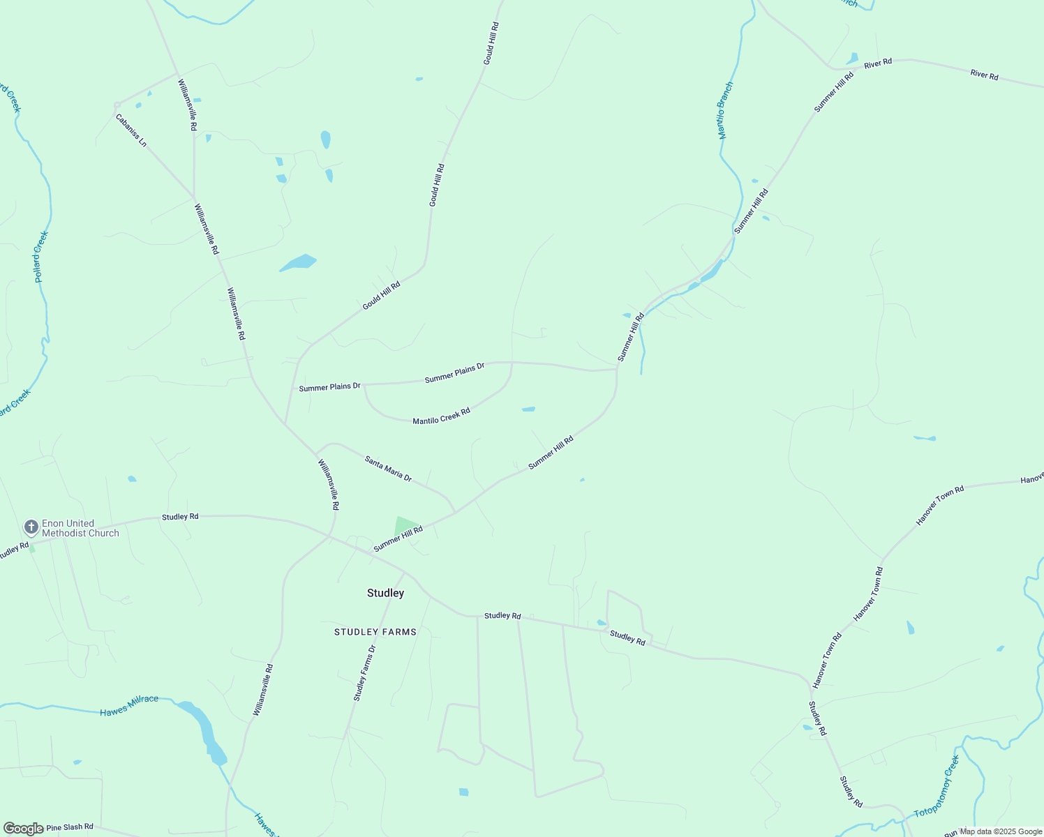 map of restaurants, bars, coffee shops, grocery stores, and more near 10206 Cabin Court in Mechanicsville