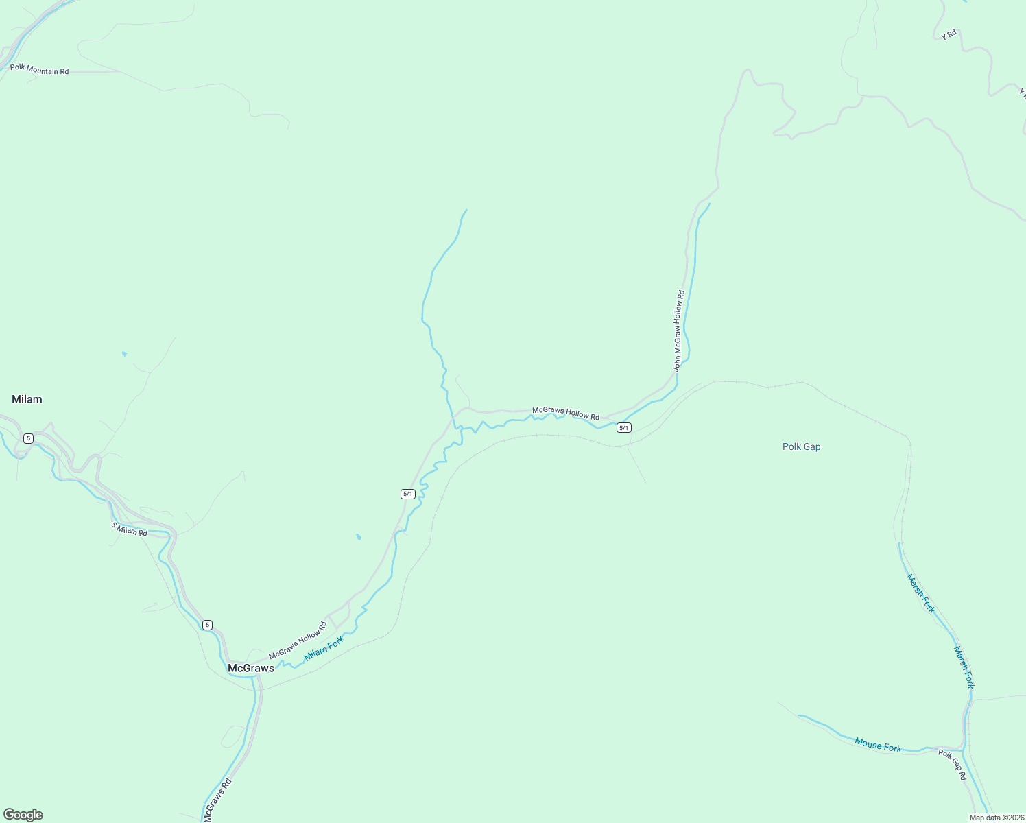 map of restaurants, bars, coffee shops, grocery stores, and more near McGraws Hollow Road in Glen Rogers