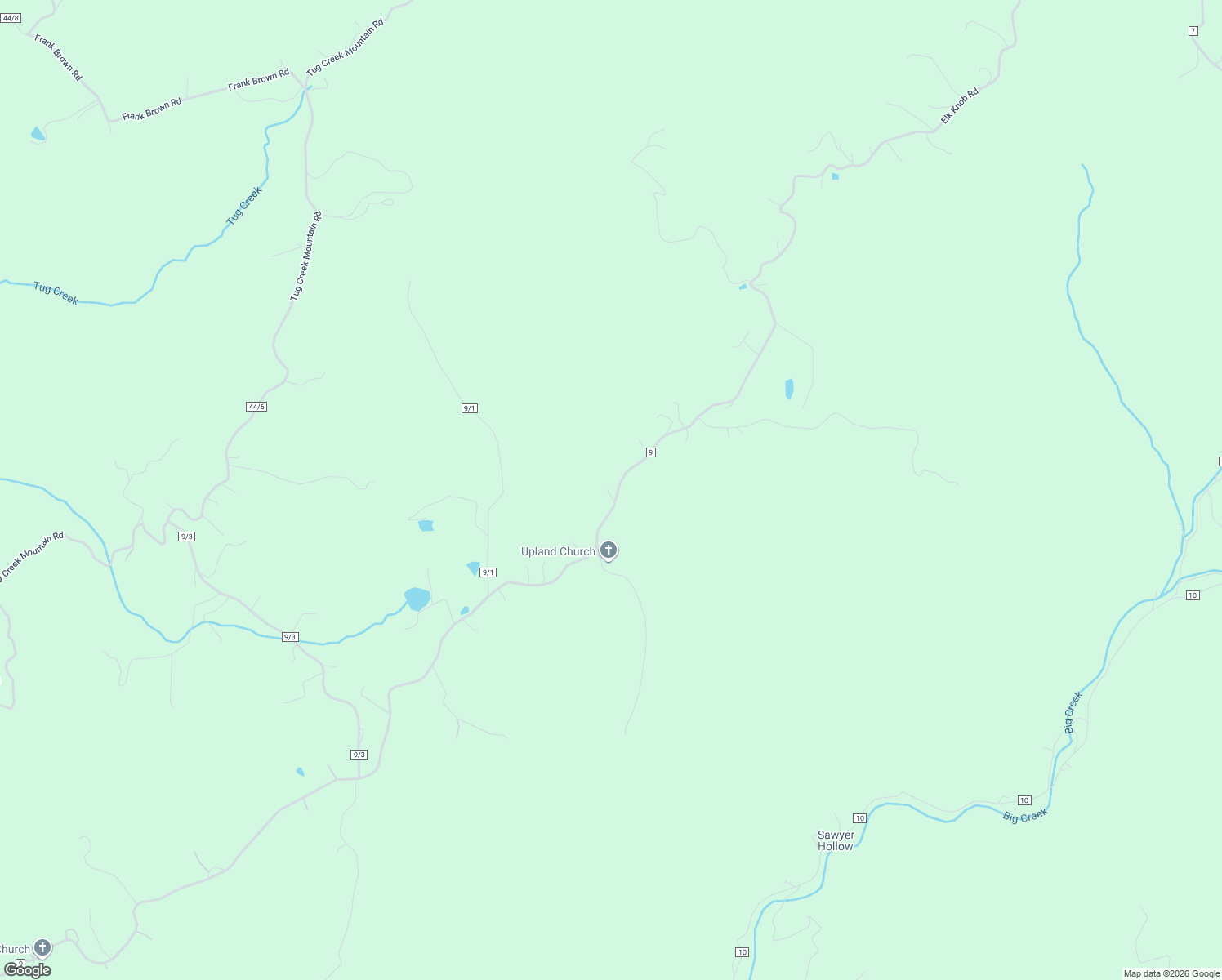 map of restaurants, bars, coffee shops, grocery stores, and more near 4887 Elk Knob Road in Hinton