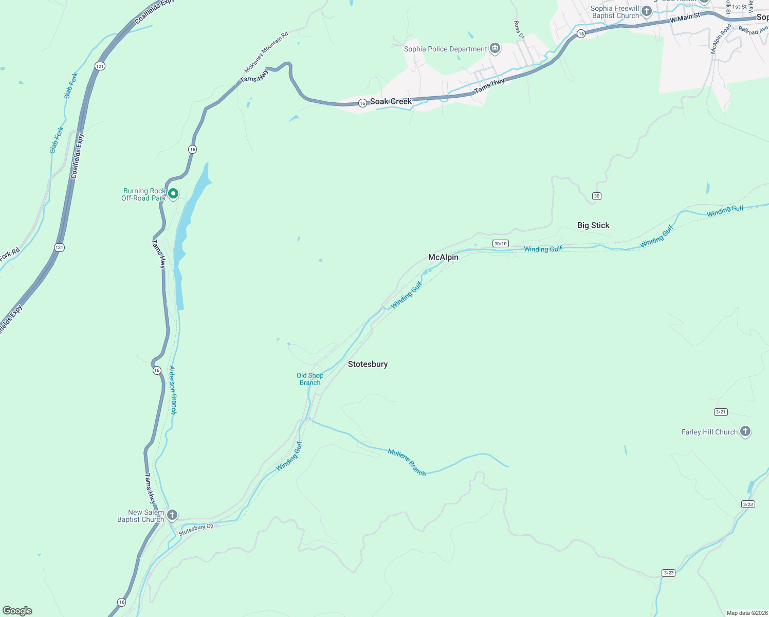 map of restaurants, bars, coffee shops, grocery stores, and more near 1476 McAlpin Road in Sophia