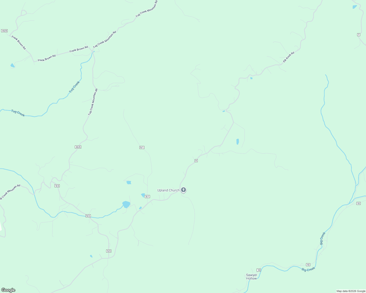 map of restaurants, bars, coffee shops, grocery stores, and more near 4887 Elk Knob Road in Hinton