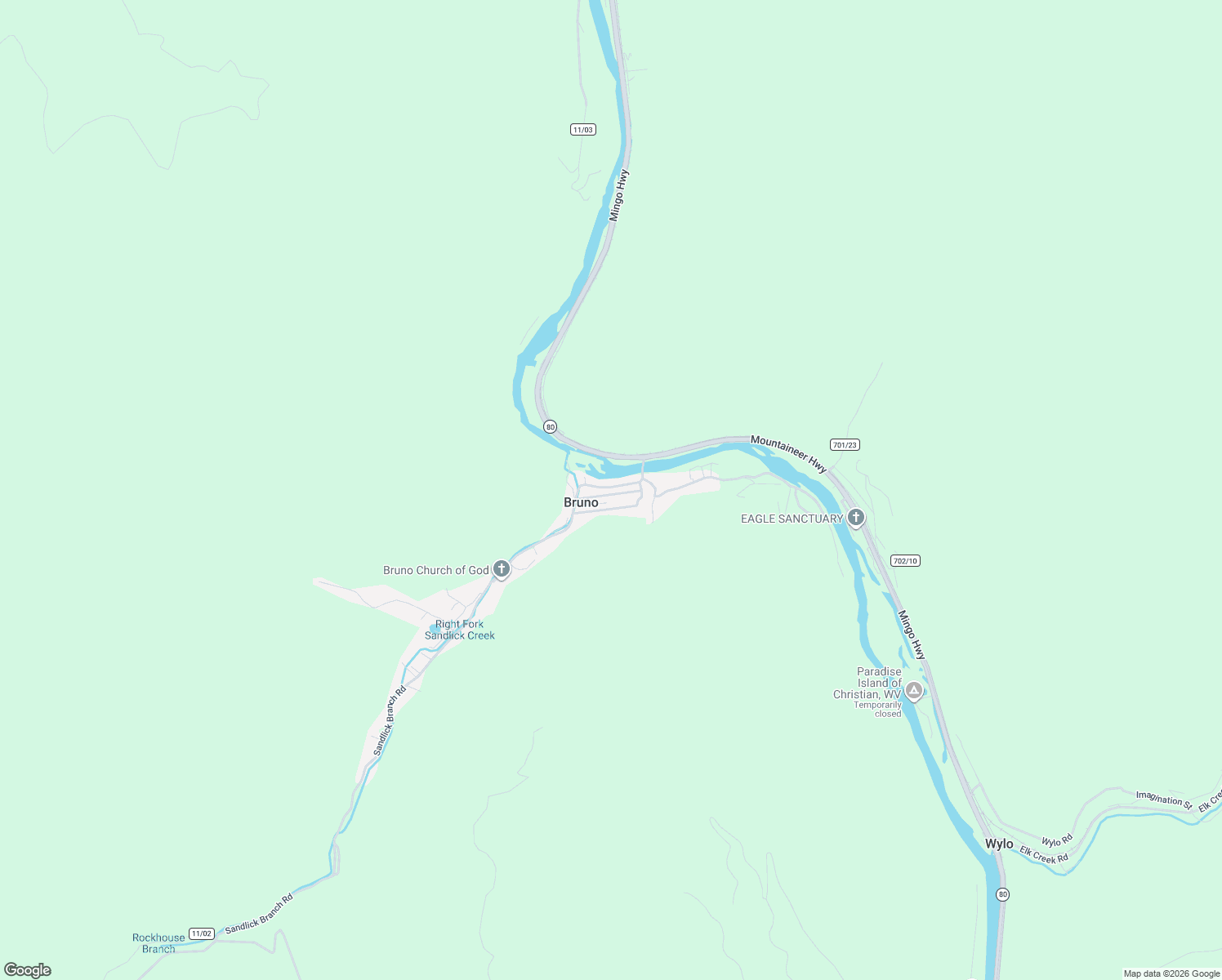 map of restaurants, bars, coffee shops, grocery stores, and more near County Highway 702/03 in Gilbert