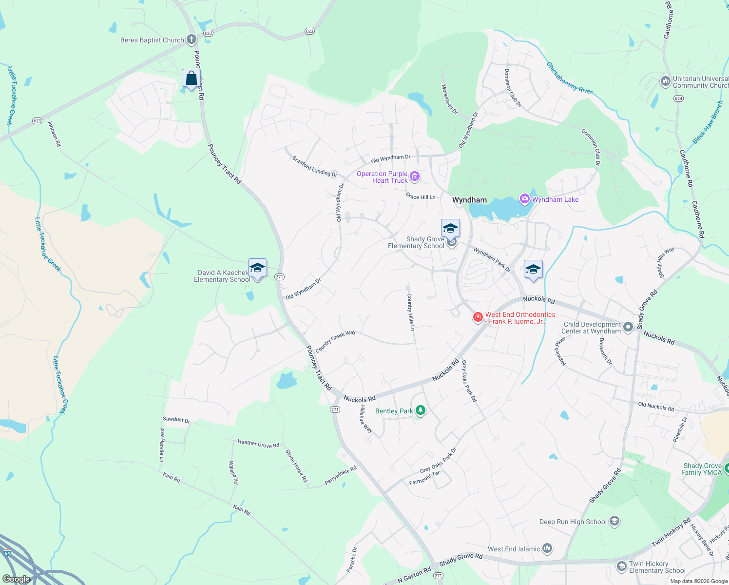 map of restaurants, bars, coffee shops, grocery stores, and more near 12359 Morning Creek Road in Glen Allen