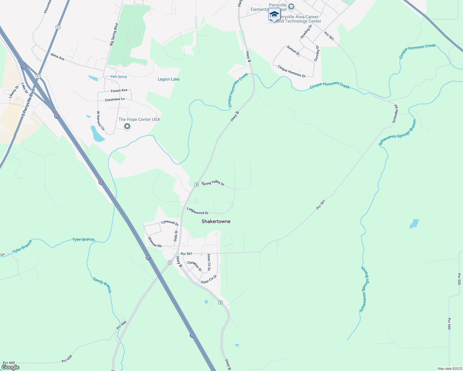 map of restaurants, bars, coffee shops, grocery stores, and more near 30 Brookline Drive in Perryville