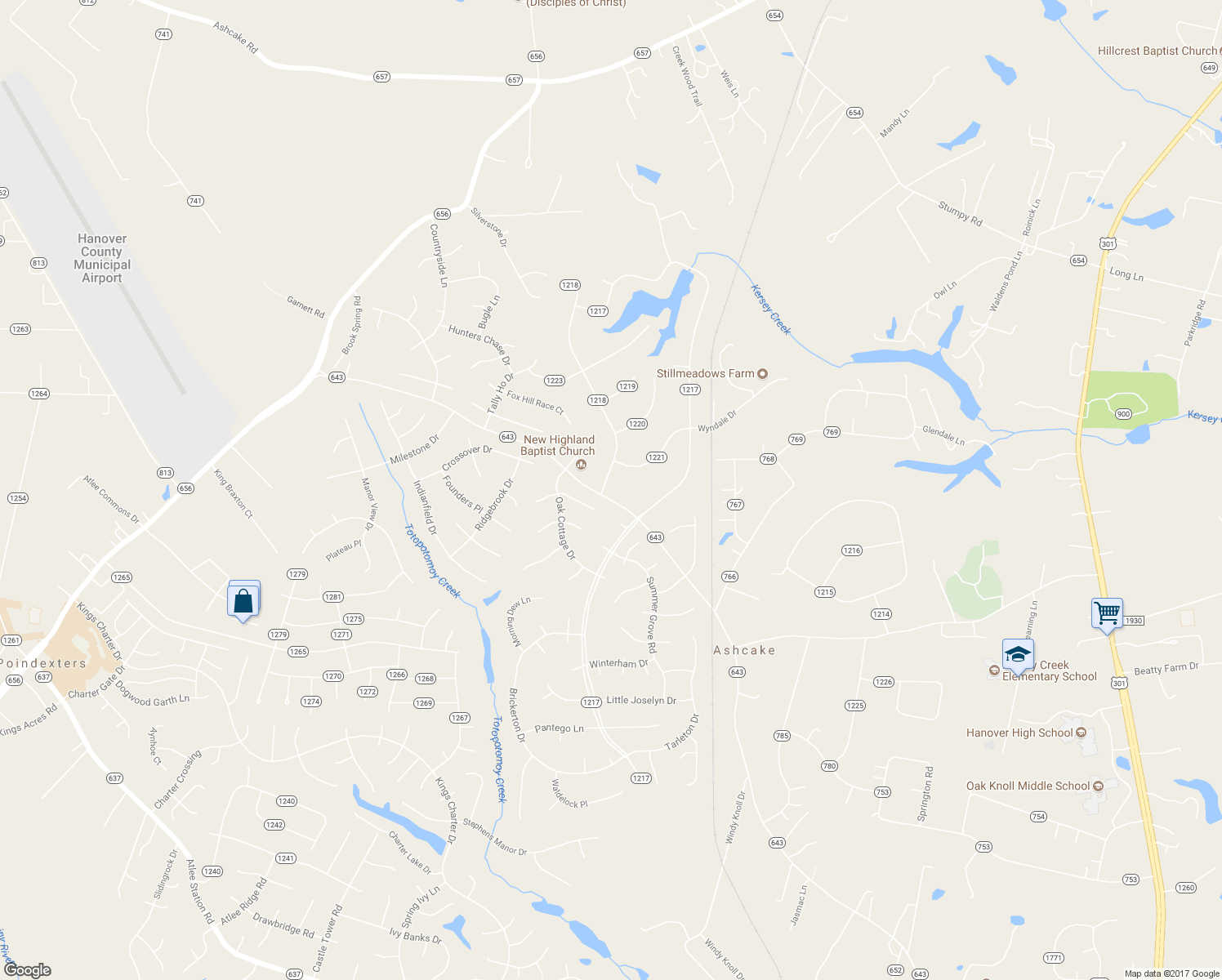 map of restaurants, bars, coffee shops, grocery stores, and more near 10990 Wychwood Drive in Mechanicsville