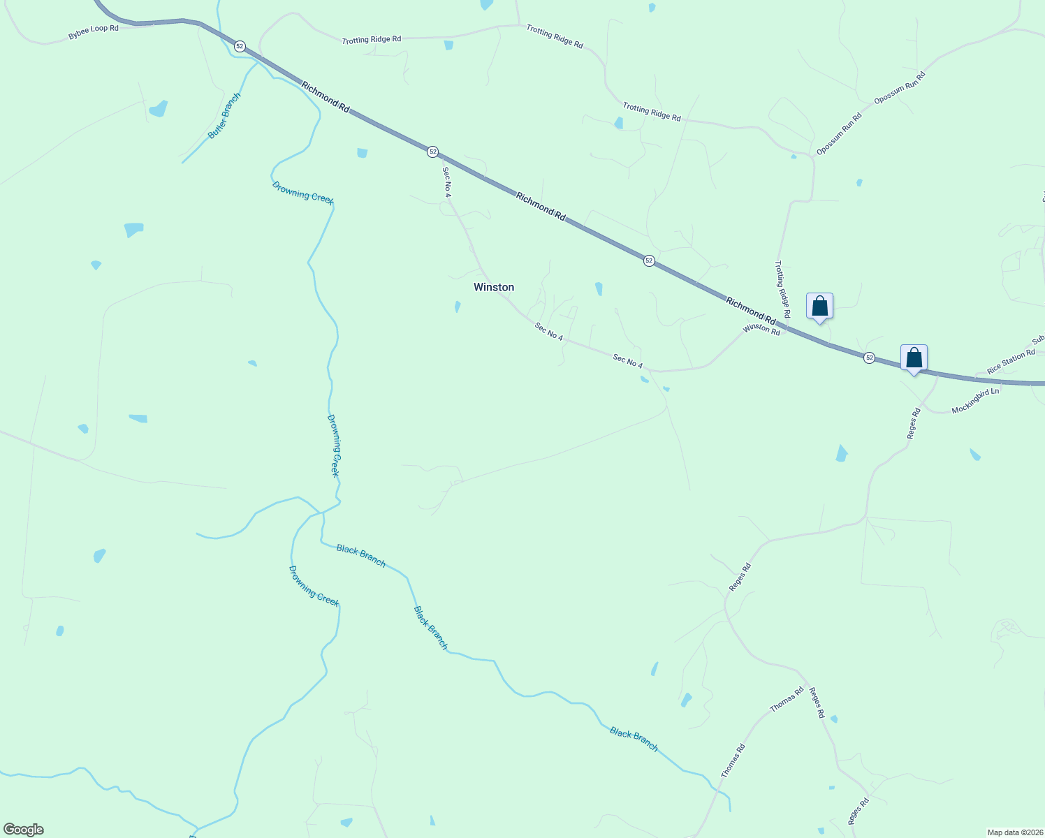 map of restaurants, bars, coffee shops, grocery stores, and more near in Winston