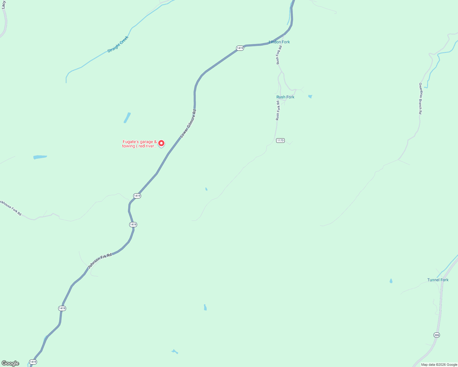 map of restaurants, bars, coffee shops, grocery stores, and more near 670 Rush Fork Road in Campton