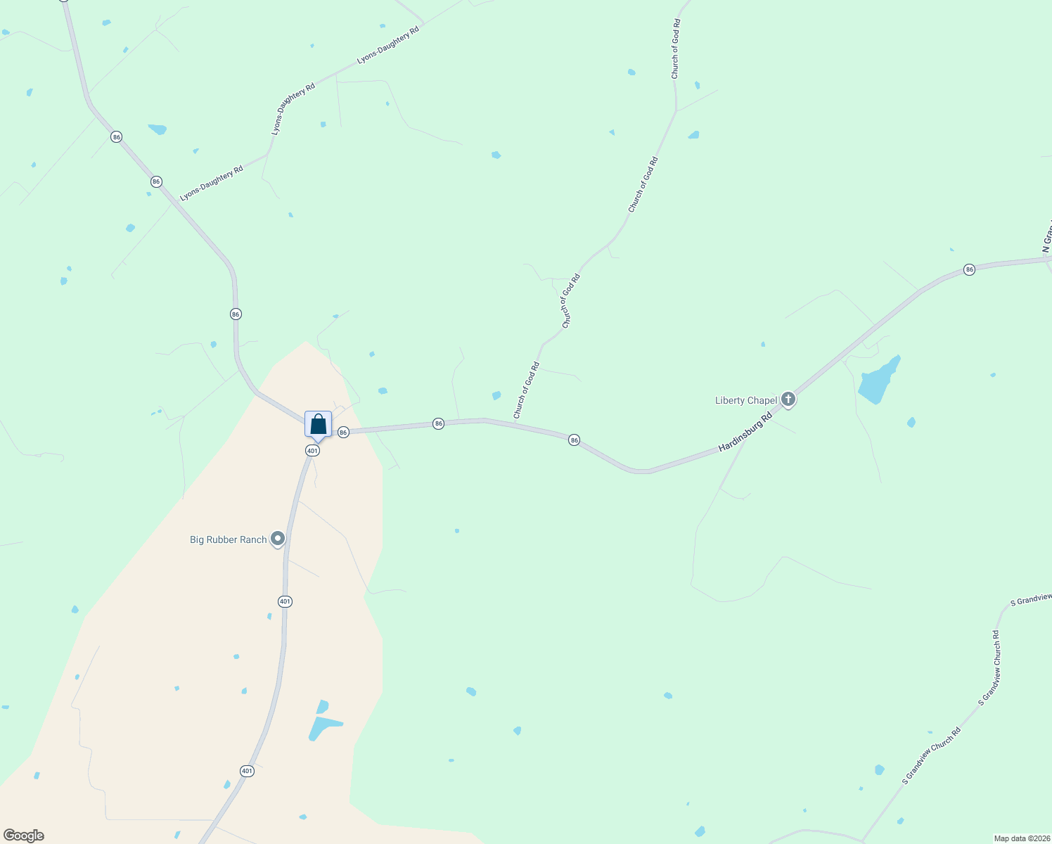 map of restaurants, bars, coffee shops, grocery stores, and more near 4849 Church of God Road in Custer