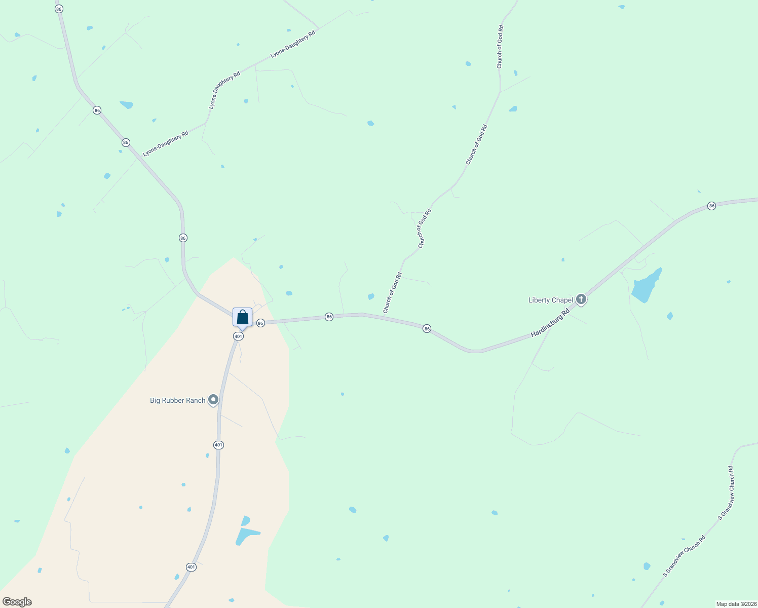 map of restaurants, bars, coffee shops, grocery stores, and more near 4849 Church Of God Road in Custer