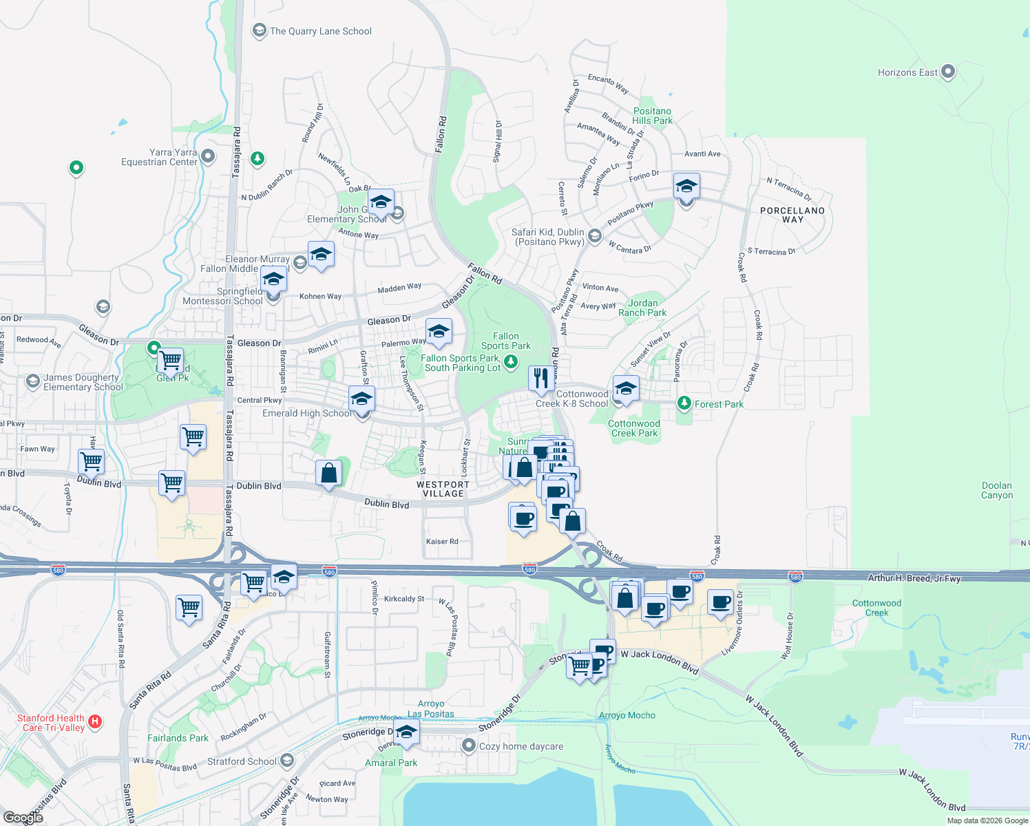 map of restaurants, bars, coffee shops, grocery stores, and more near 4250 Kelton Street in Dublin