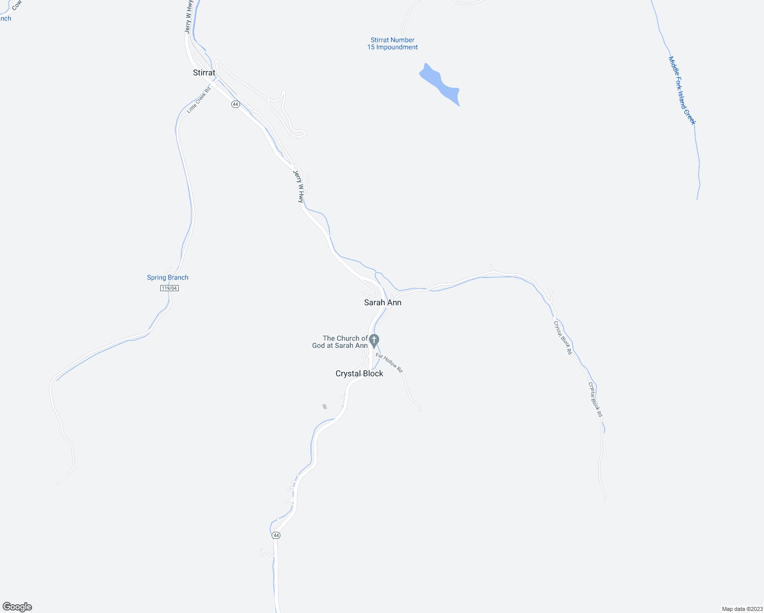 map of restaurants, bars, coffee shops, grocery stores, and more near in Sarah Ann