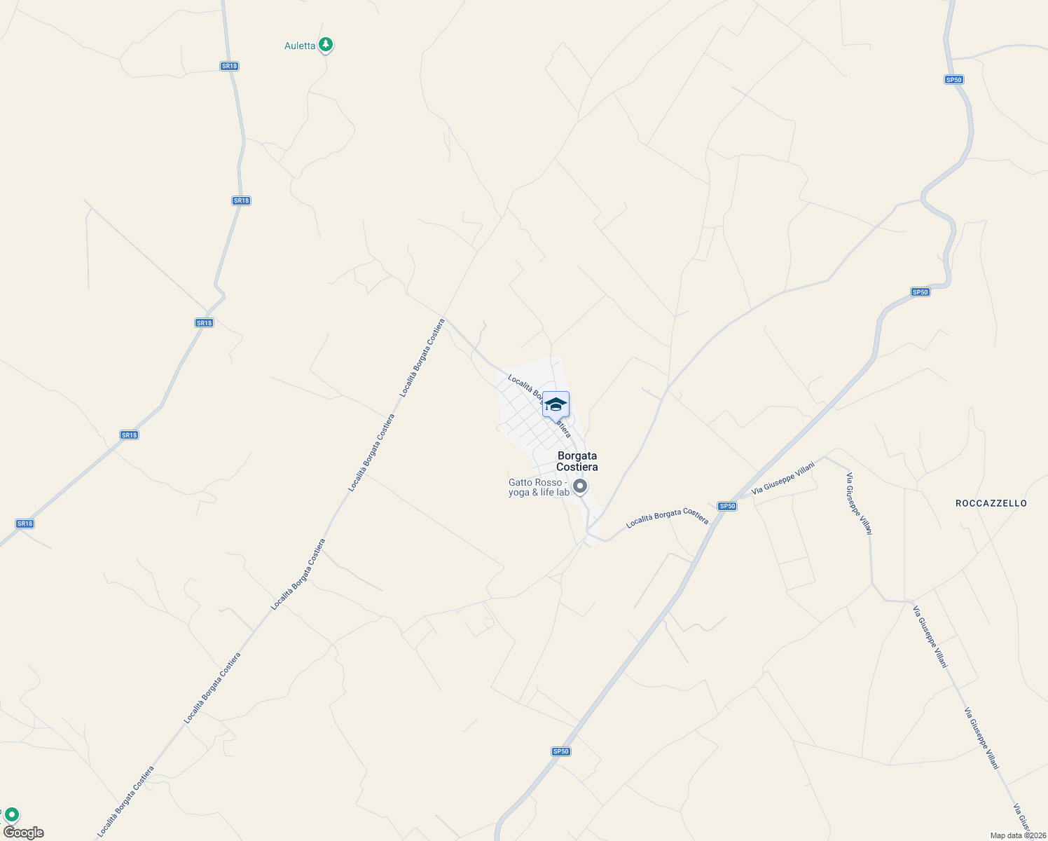 map of restaurants, bars, coffee shops, grocery stores, and more near 85 Località Borgata Costiera in Borgata Costiera