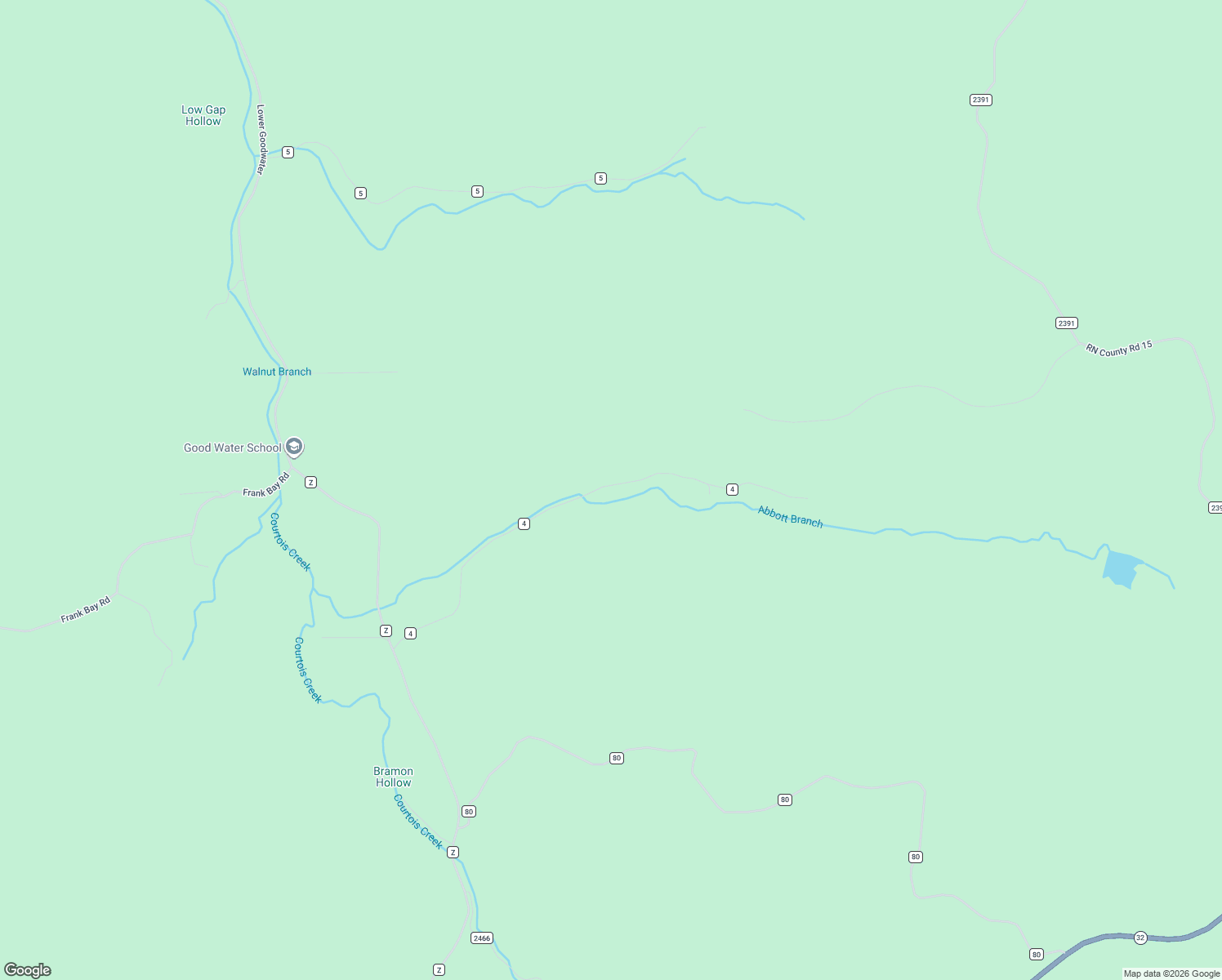 map of restaurants, bars, coffee shops, grocery stores, and more near Abbot Hollow in Steelville