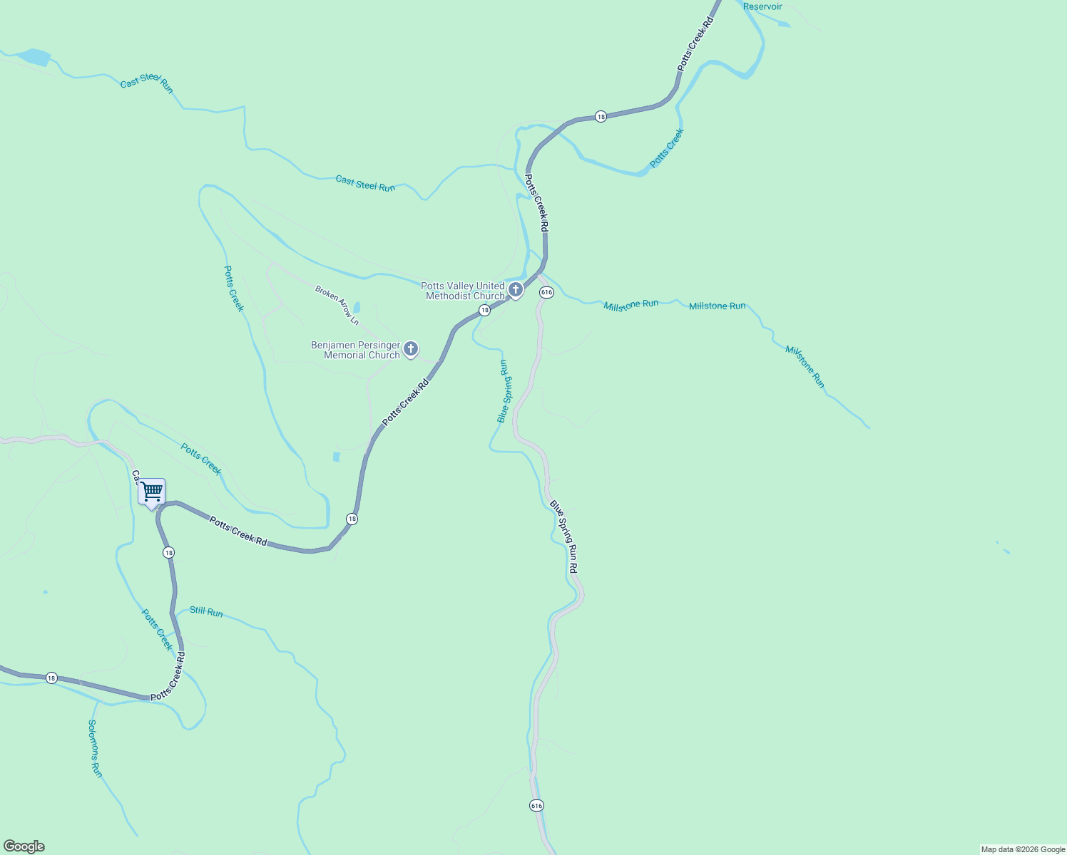 map of restaurants, bars, coffee shops, grocery stores, and more near 3903 Blue Spring Run Road in Covington