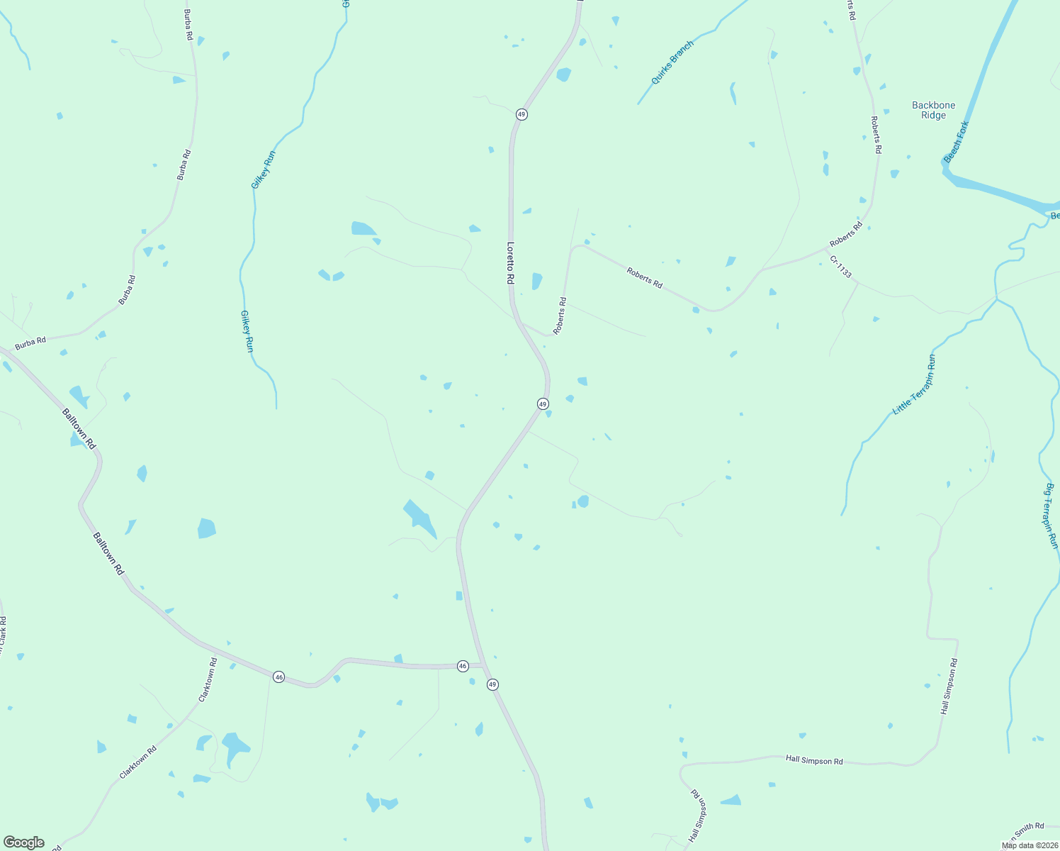 map of restaurants, bars, coffee shops, grocery stores, and more near 6699 Loretto Rd in Bardstown