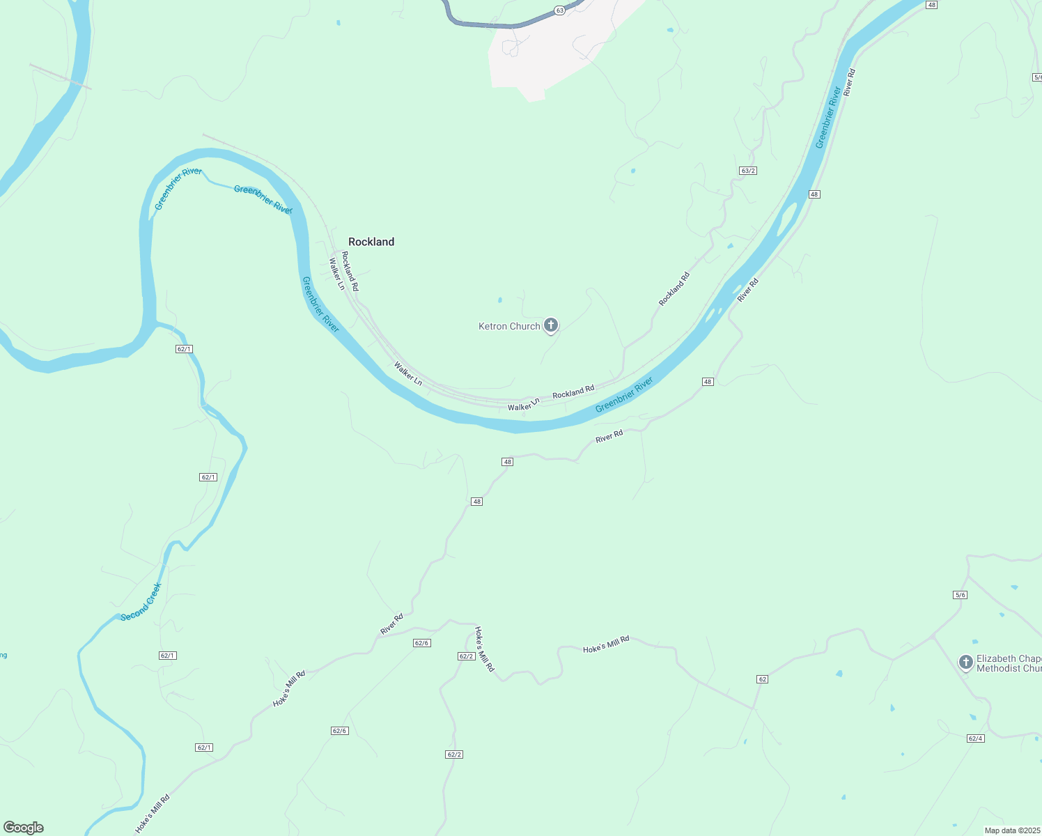 map of restaurants, bars, coffee shops, grocery stores, and more near 167 Walker Lane in Ronceverte