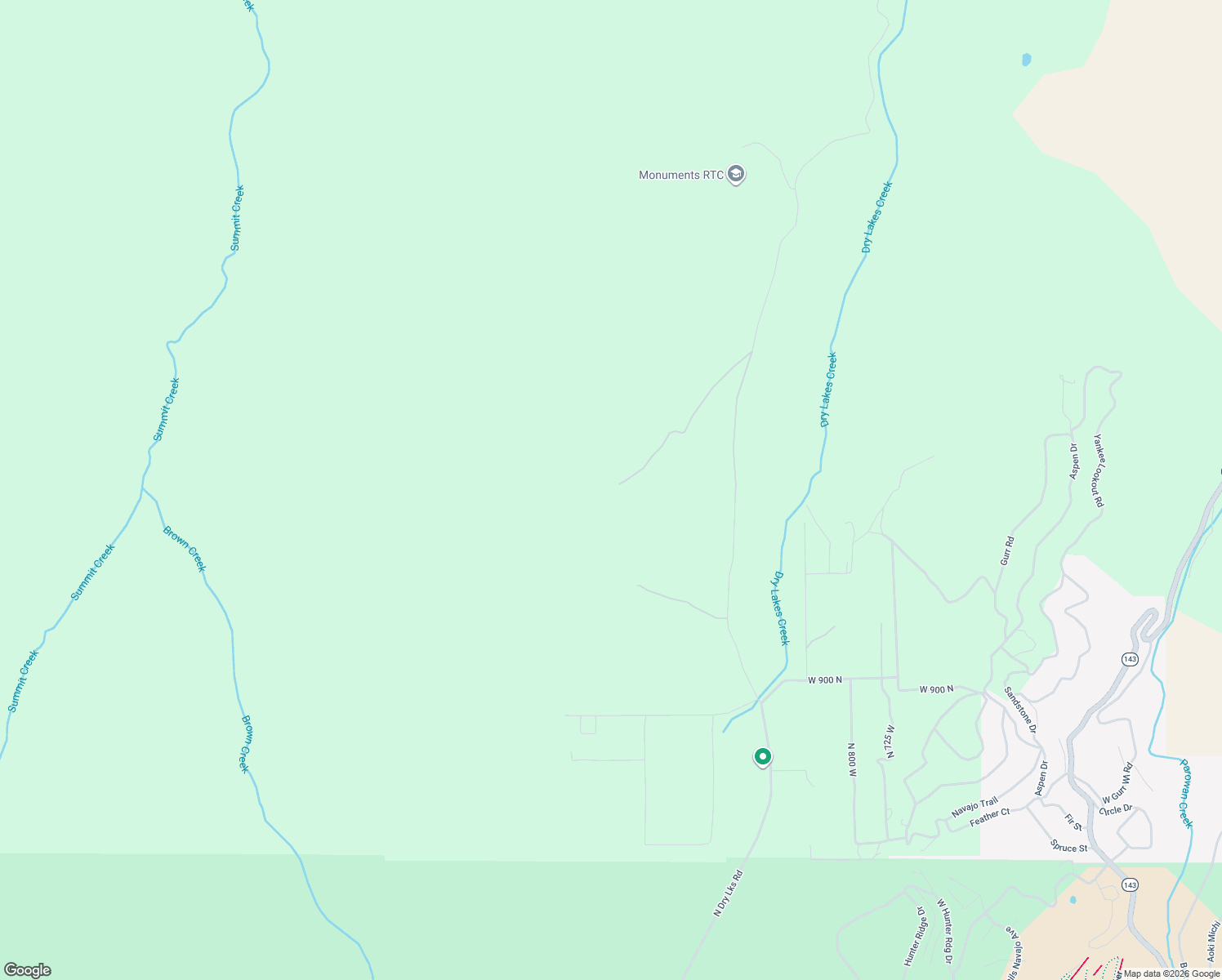 map of restaurants, bars, coffee shops, grocery stores, and more near 1651 North Dry Lakes Road in Brian Head