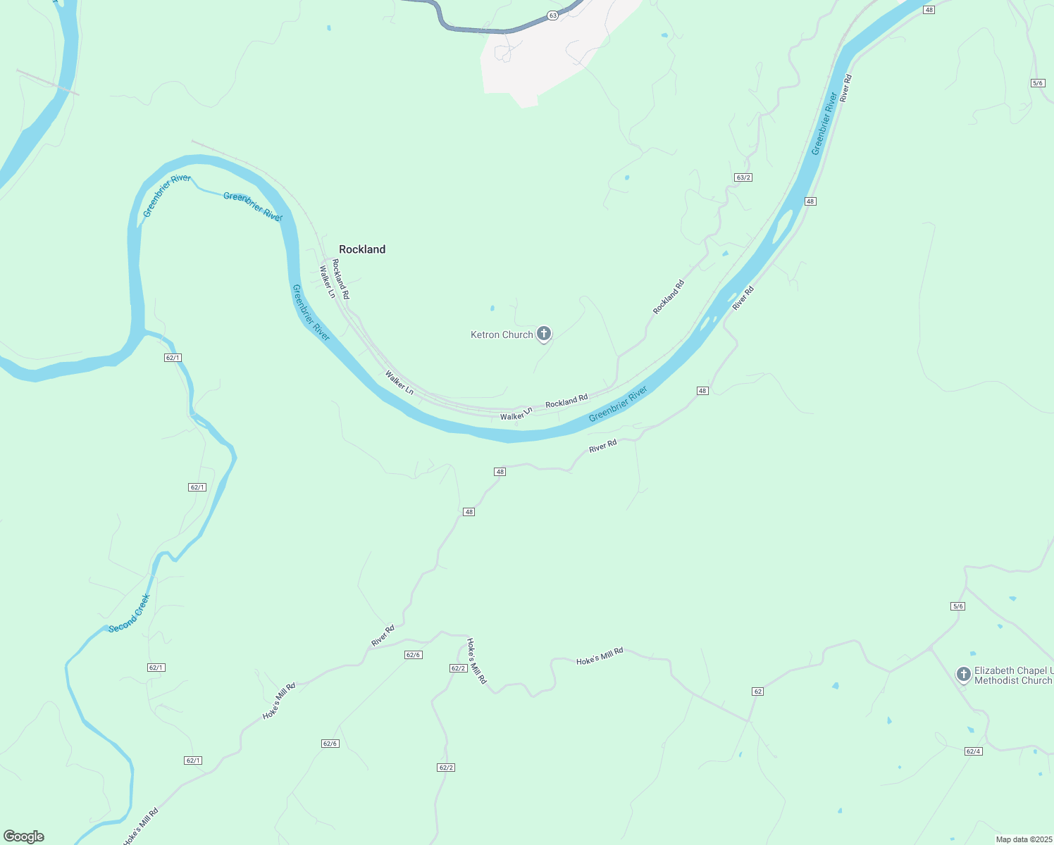 map of restaurants, bars, coffee shops, grocery stores, and more near 167 Walker Lane in Ronceverte