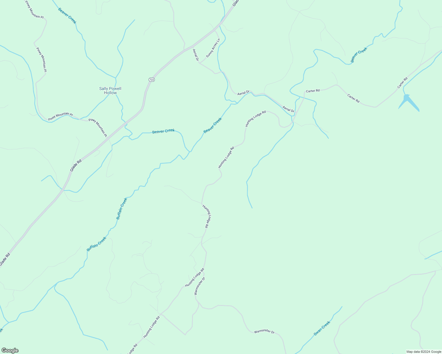map of restaurants, bars, coffee shops, grocery stores, and more near Hunting Lodge Road in Schuyler