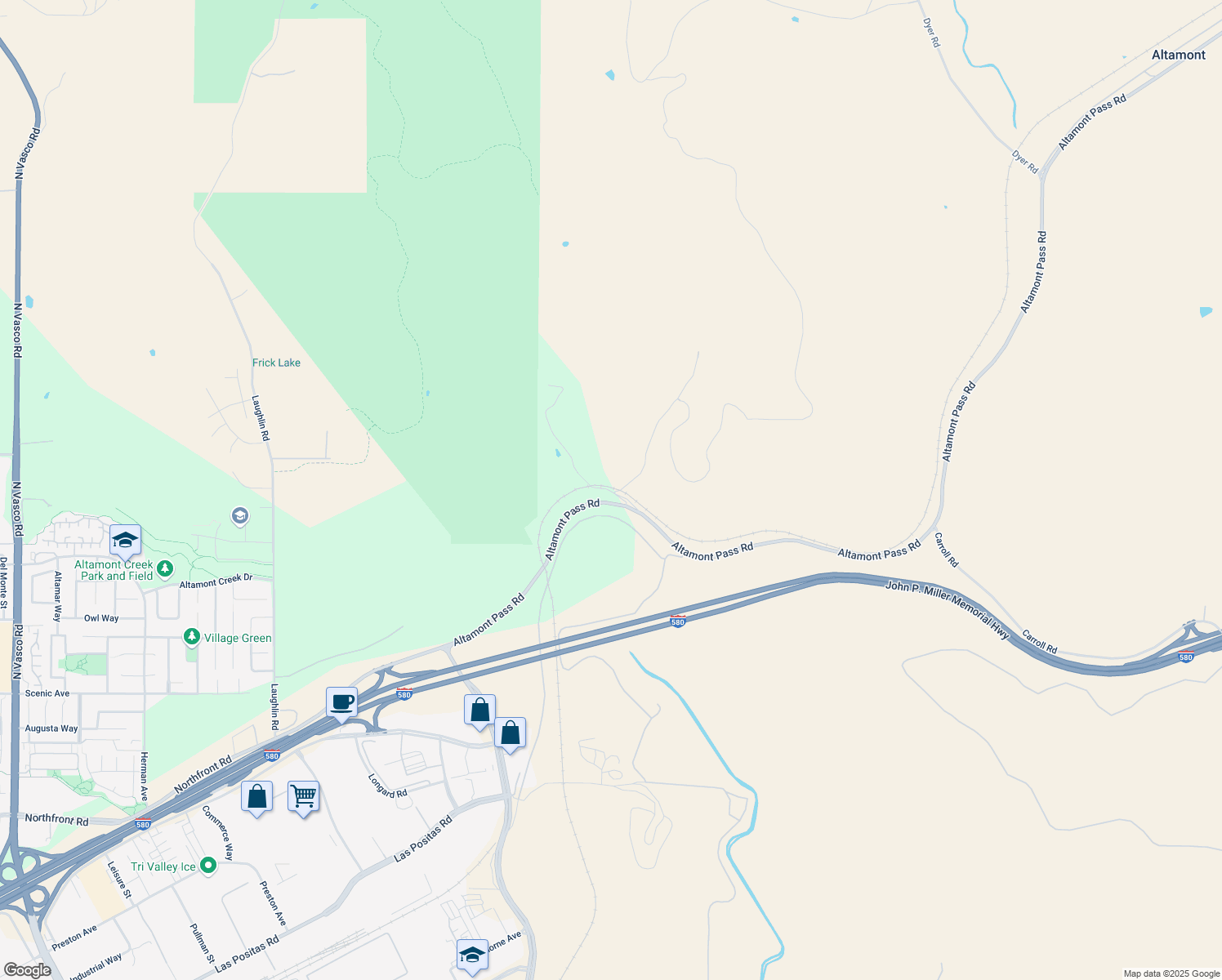 map of restaurants, bars, coffee shops, grocery stores, and more near Goecken Road in Alameda County