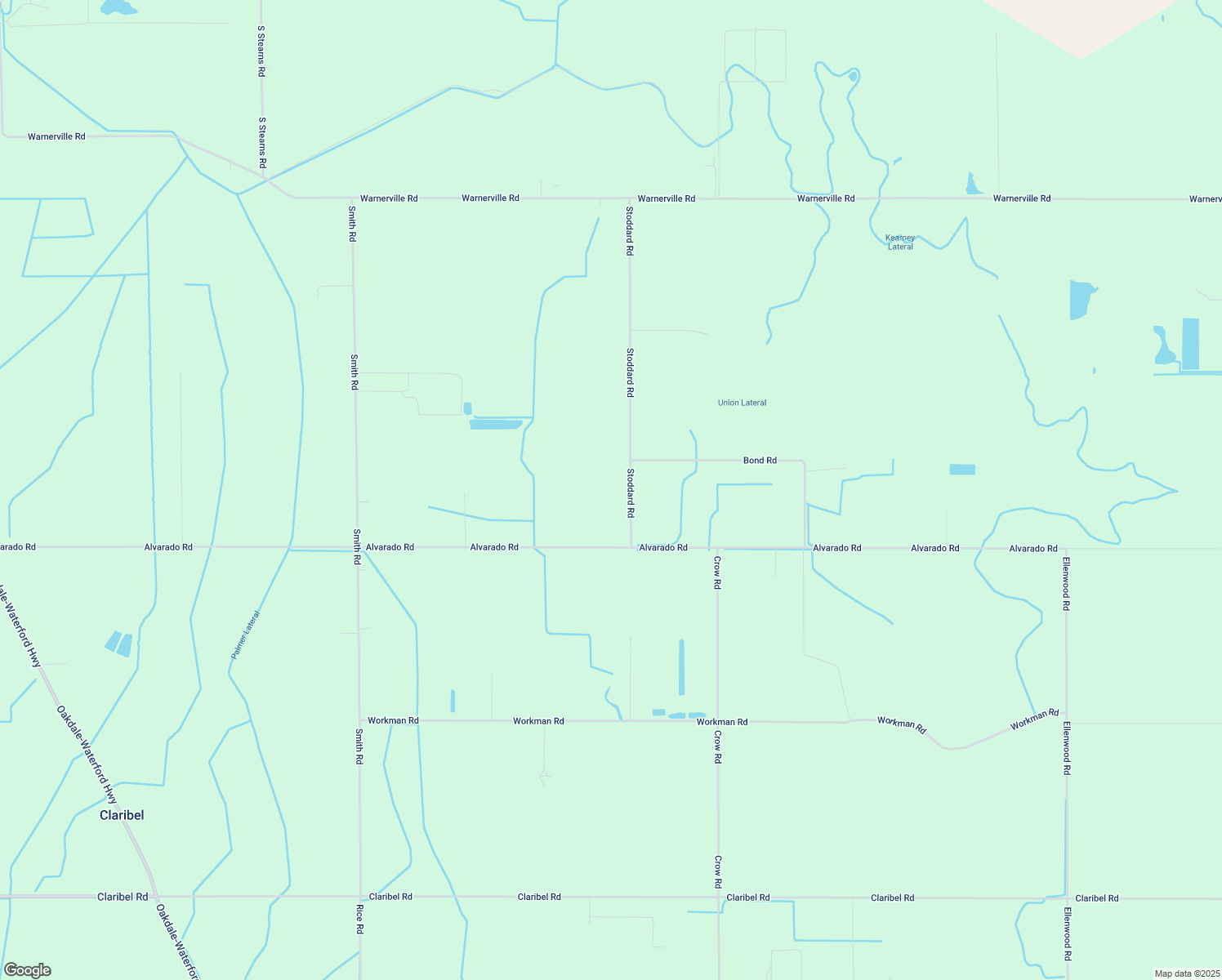 map of restaurants, bars, coffee shops, grocery stores, and more near 6101 Stoddard Road in Oakdale